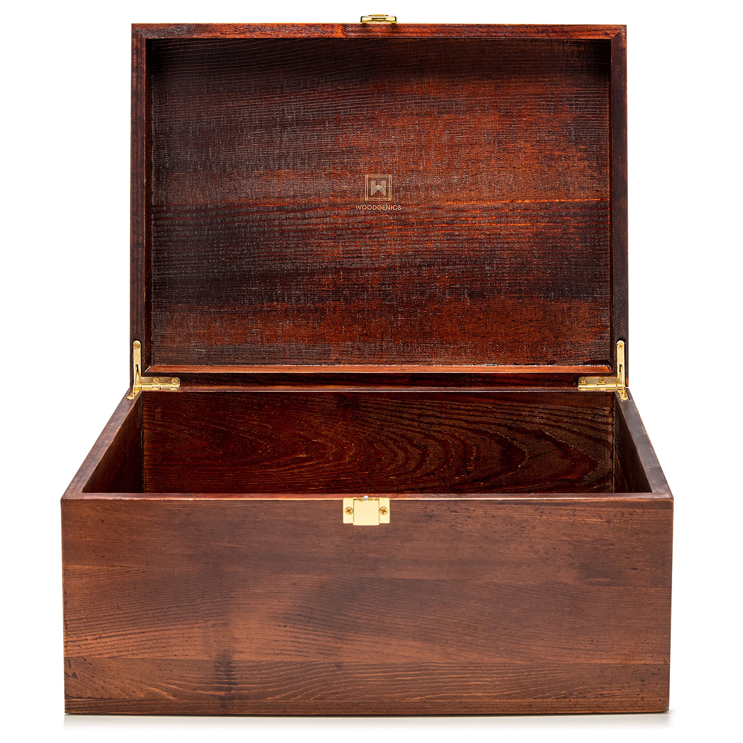 Wooden Gift Boxes - Large Memory Box For Keepsakes, Decorative Boxes With Lids, Wooden Box With Hinged Lid, Stash Box, Brown Box, Wood Boxes, Storage Box With Lid, Wooden Storage Box Wood Box With ...