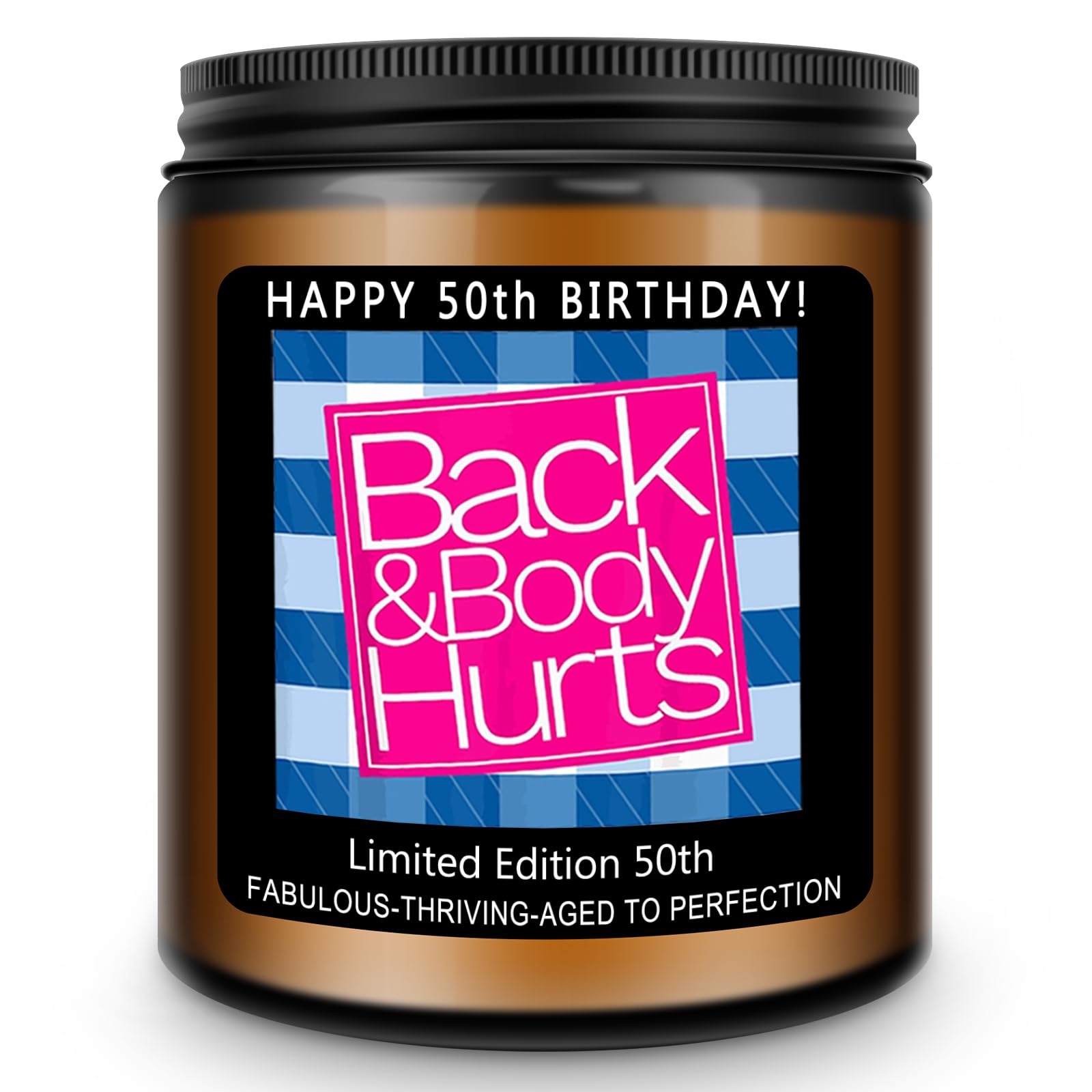 Homsolver 50th Birthday Gifts For Her Him, Happy 50th Birthday Candles Gift For Women Men, Funny 50 Years Old Decorations Ideas- Lavender Candle