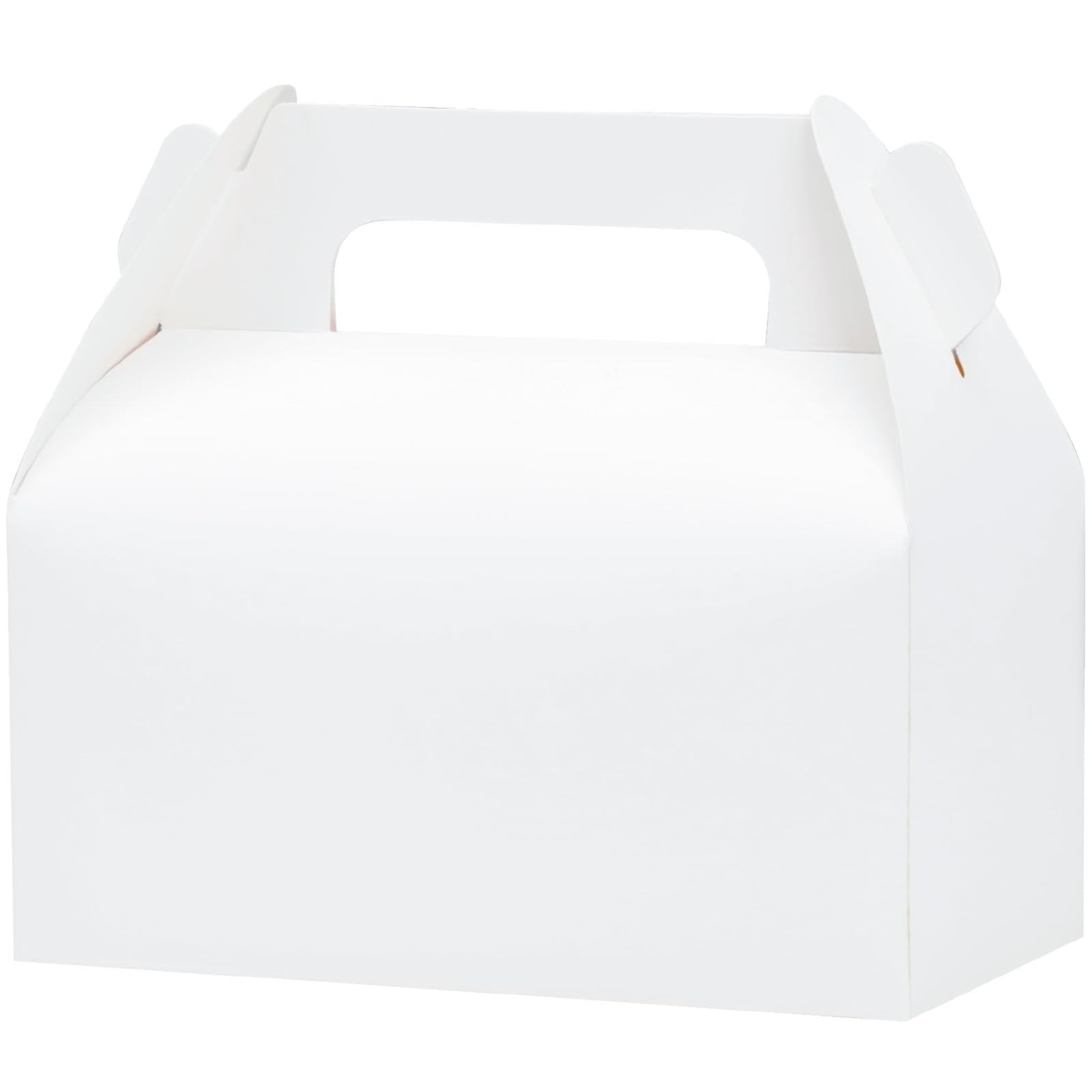 UnicoPak 10 Pack White Gable Treat Boxes Party Favor Boxes Goodie Gift Boxes for Snacks Cookie Candy Toys Birthday Party Wedding Holidays 6.5x3.5x4 Inches
