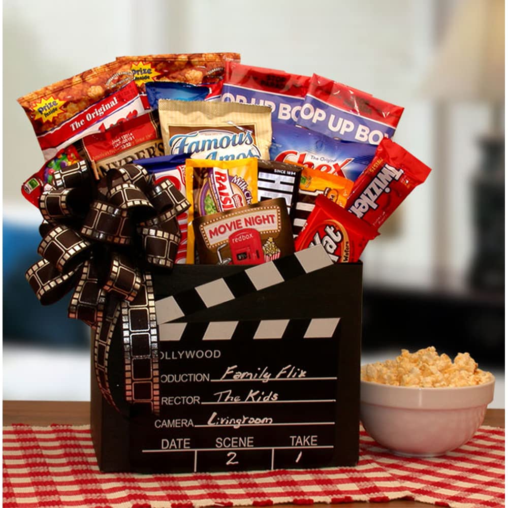 Family Flix Movie Night Gift Box with Red Box Gift Card