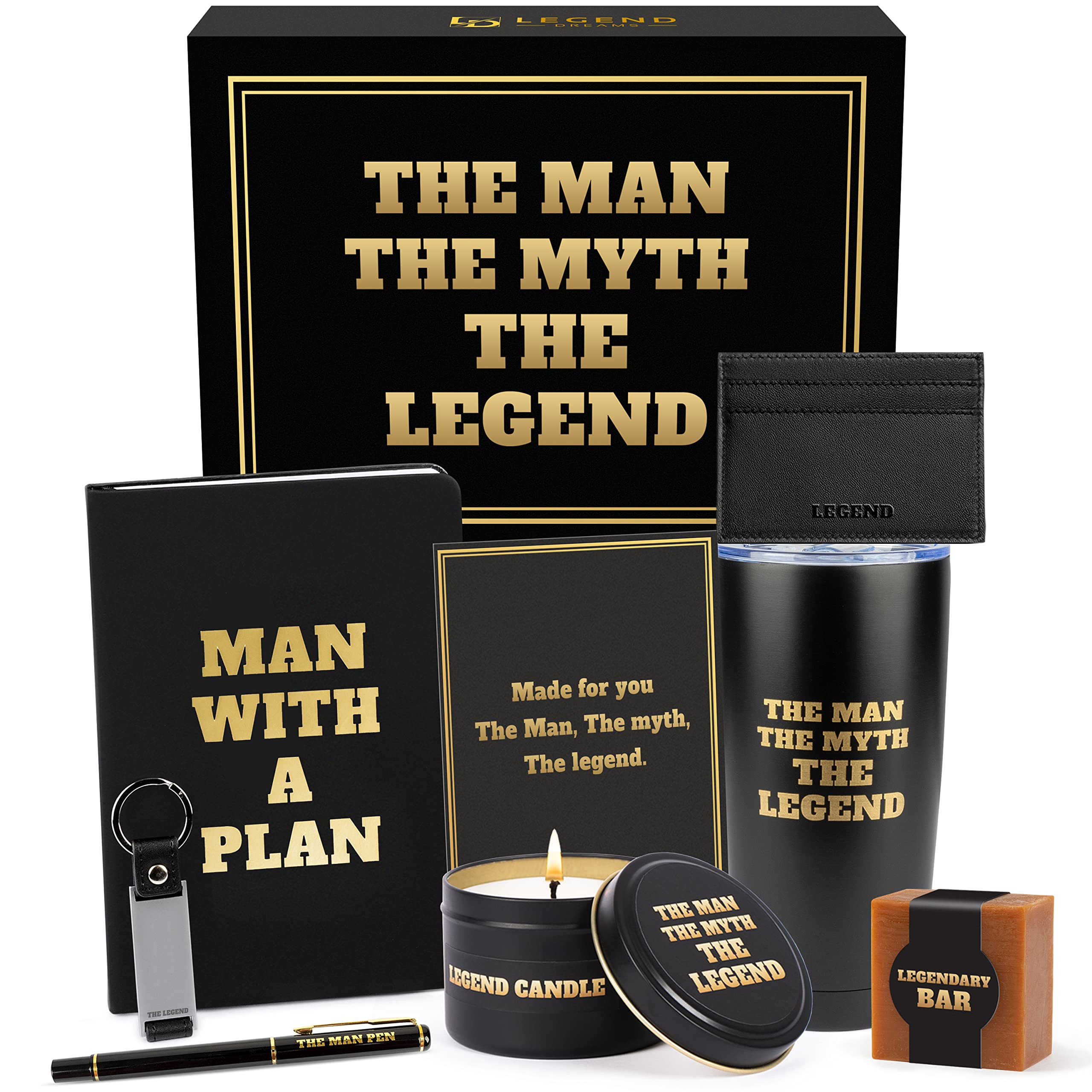 – Ultimate Men’s Gift Basket: 9 Premium Items for Dad, Boyfriend, Husband, Grandpa, Boss, Friend or Brother – Unique Gift Ideas and Gift Sets for Men