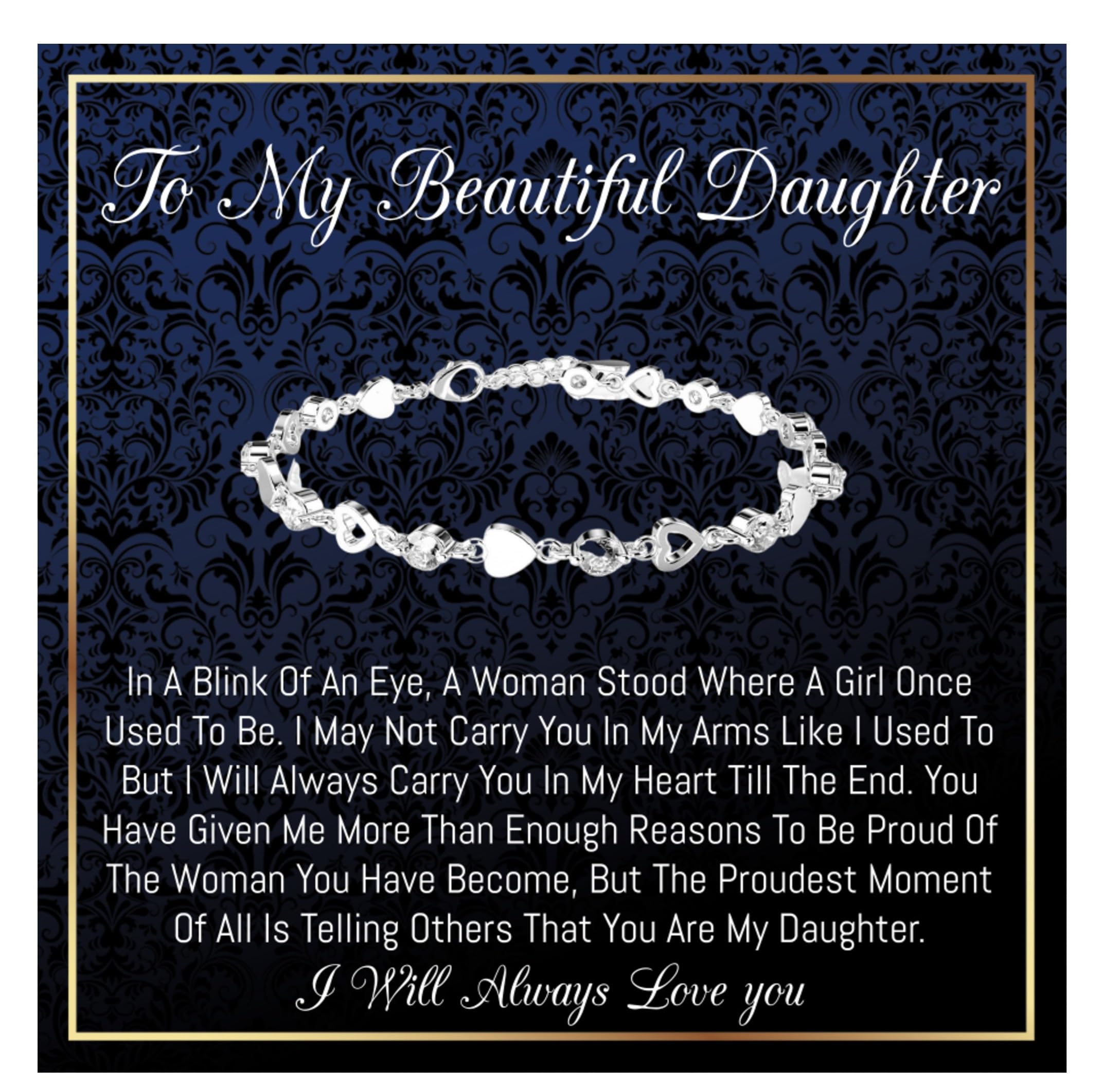 I Love You Bracelet - Daughter Gift, Birthday Gift