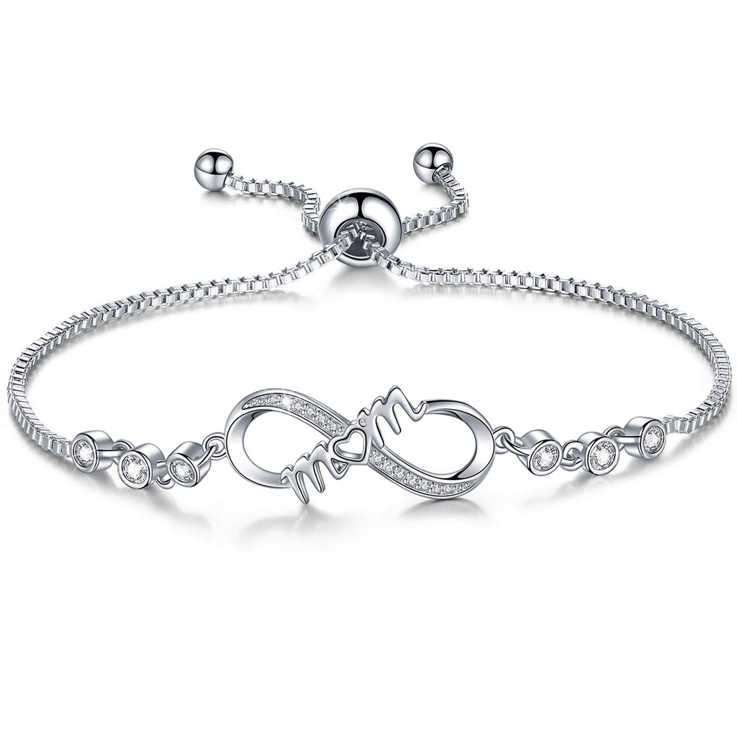 Mothers Day Gifts for Mom, Infinity Love Bracelets for Women Girls, Birthday Jewelry Gifts for Women Girlfriend Wife Mom from Daughter Son