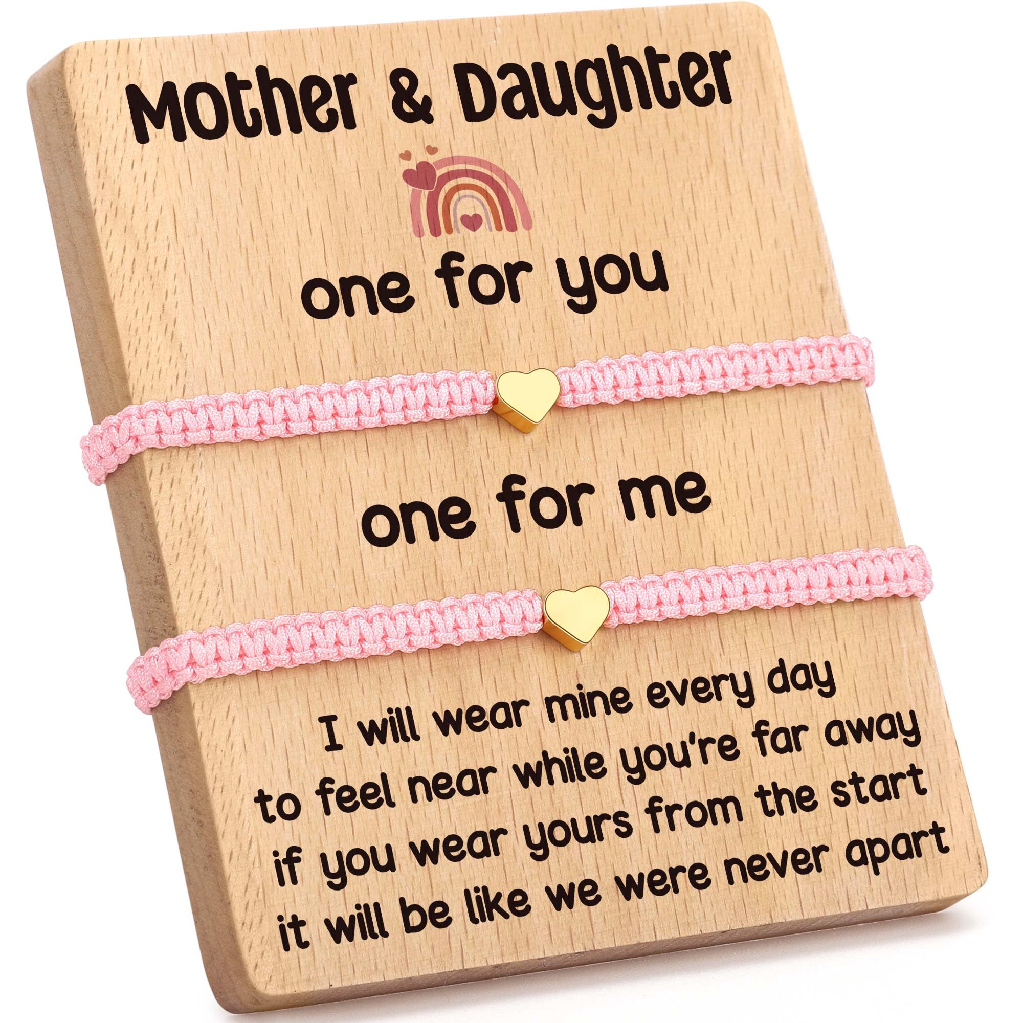 Mother Daughter Bracelets Mommy and Daughter Birthday Gifts Mom Daughter Heart Matching Bracelets from Mom Mothers Day Gift To My Daughter Bracelets