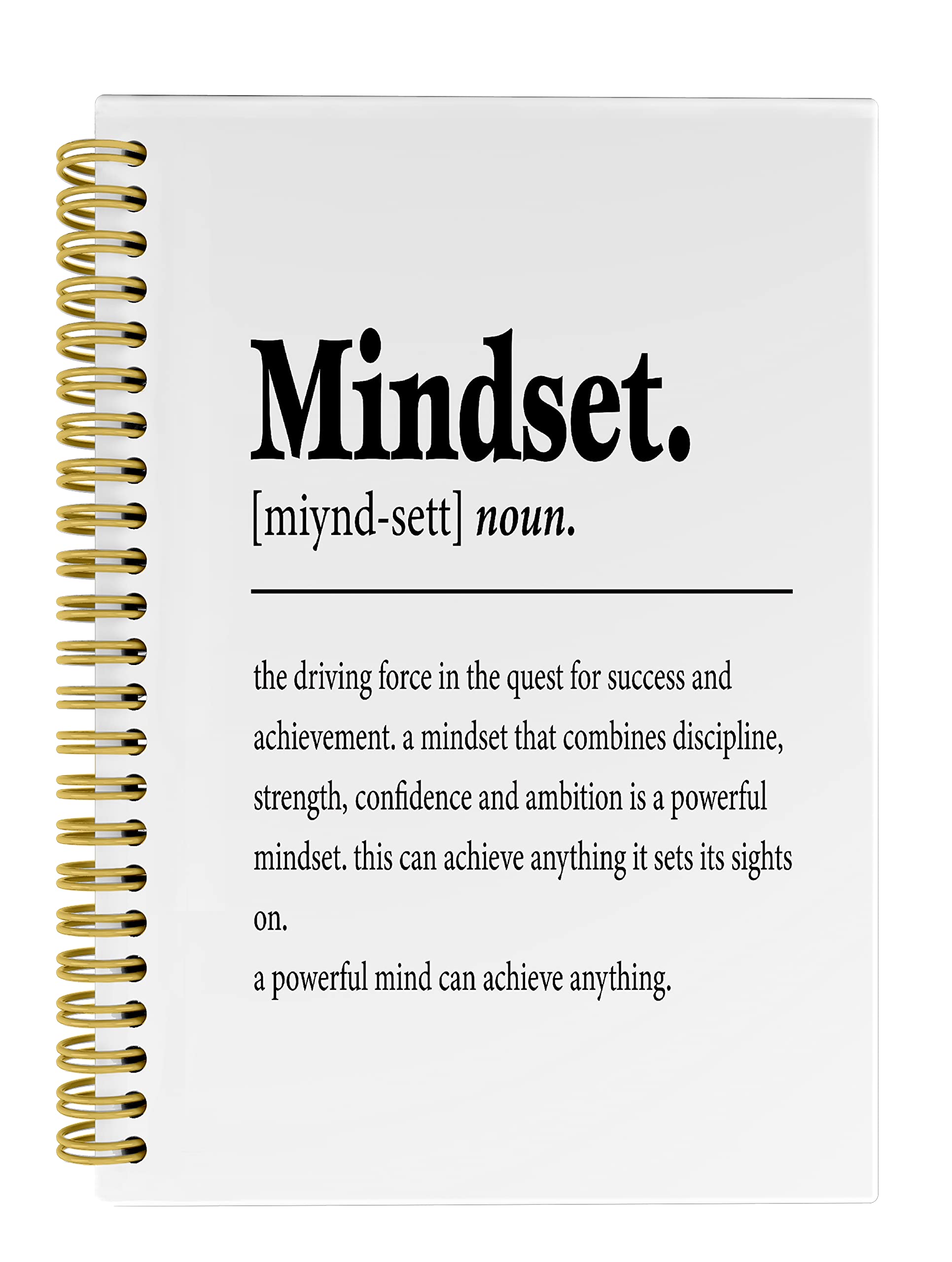 Knibeo Mindset Inspirational Notebooks Journal - Notebooks for School, 5.5×8.3 Inch Inspirational Spiral Bound Notebook with 164 Pages, College School Supplies