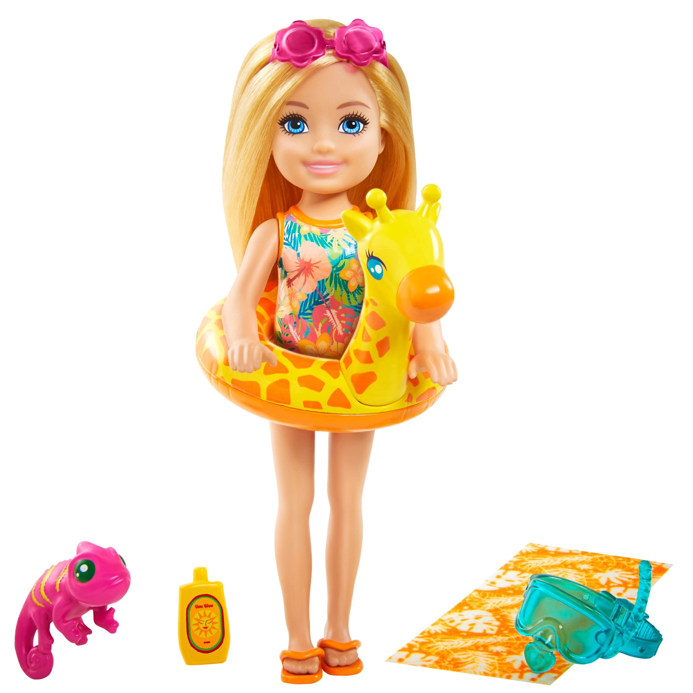 Barbie and Chelsea The Lost Birthday Playset with Chelsea Doll (Blonde, 6-in), Jungle Pet, Floatie and Accessories, Gift for 3 to 7 Year Olds