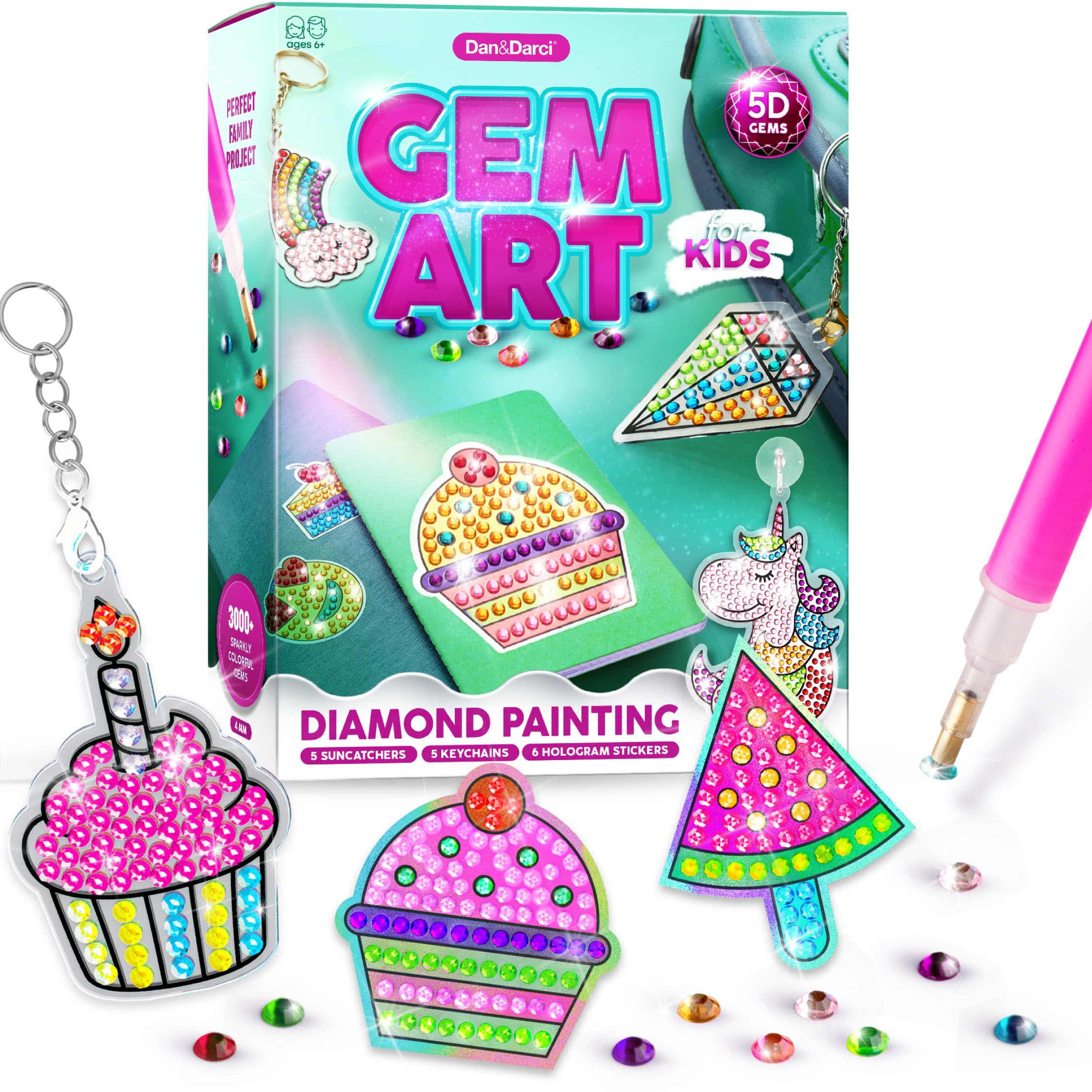 Diamond Art Kit for Kids - Gem Painting Easter Arts & Crafts Kits for Ages 6-12, Gifts for 6, 7, 8, 9, 10, 11, 12 Year Old Boy & Girl - Girls Birthday Toys Gift Ideas - Craft Activities Age 6+