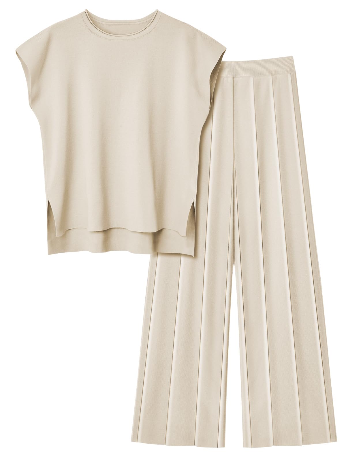 LILLUSORY 2 Piece Sets for Women Summer Vacation 2025 Lounge Outfits Matching Two Pcs Spring Knit Tracksuits Sweat Suits