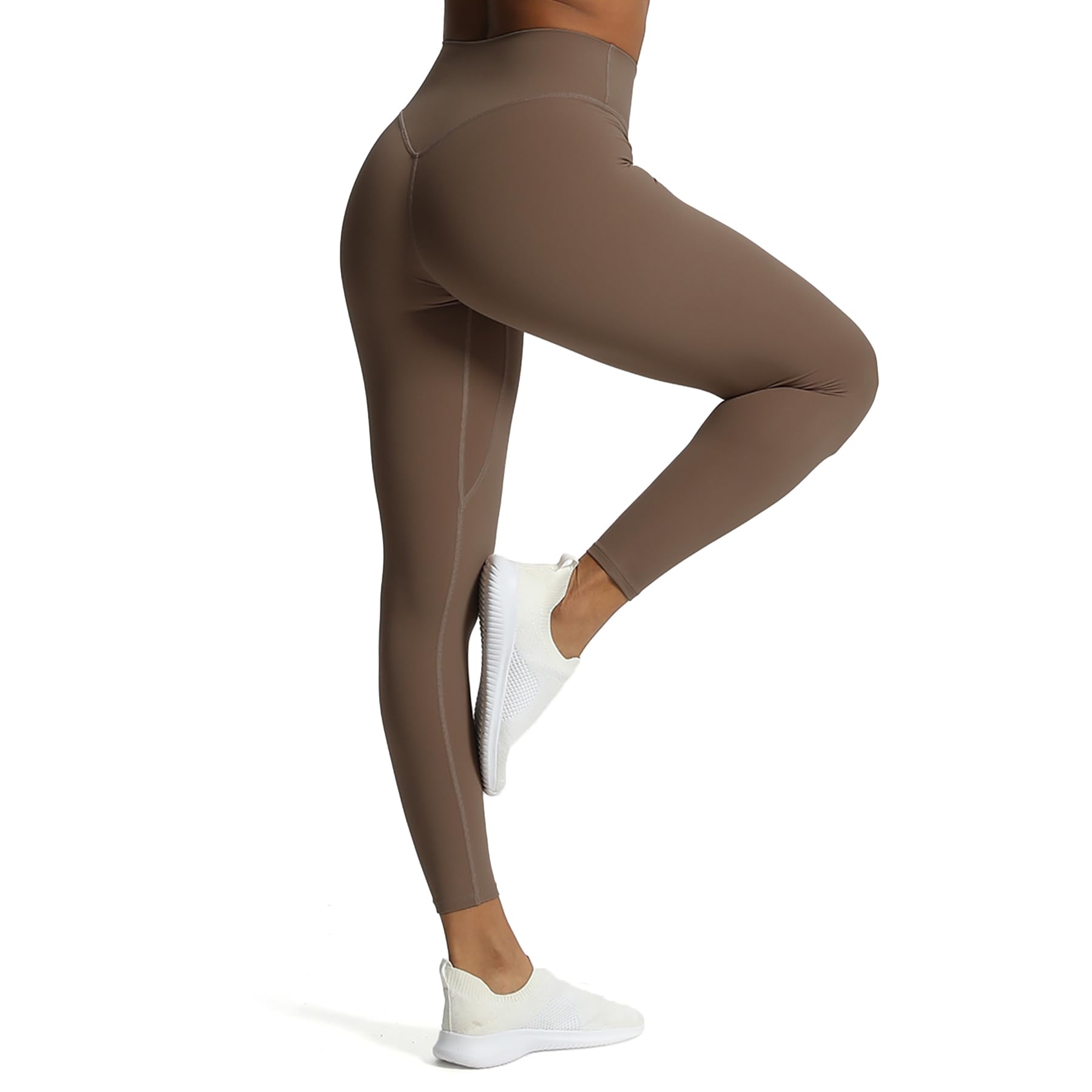 Aoxjox High Waisted Workout Leggings for Women Tummy Control Buttery Soft Yoga Metamorph Deep V Pants 26"