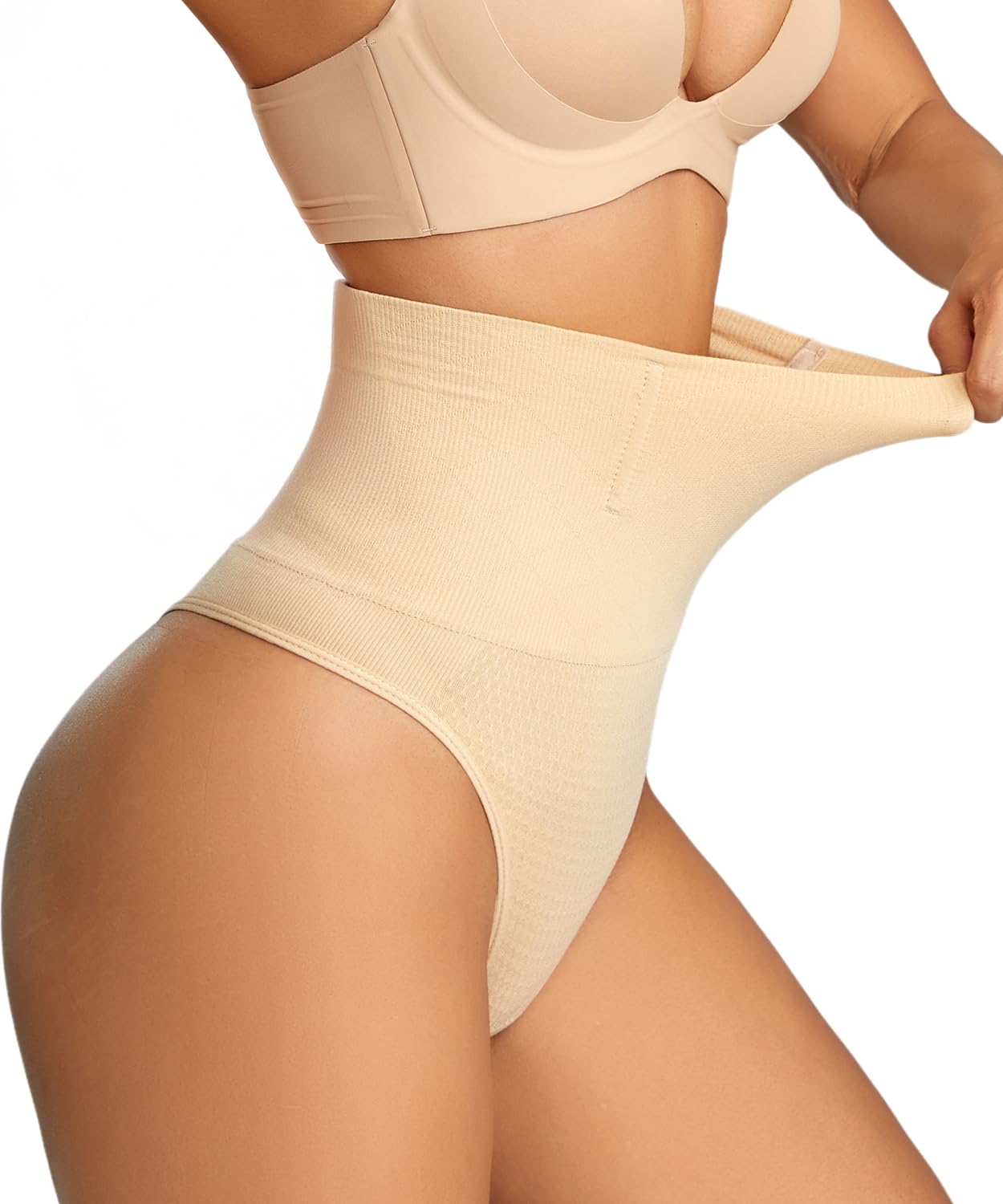 Dulchany Thong Shapewear Tummy Control Underwear for Women High Waist Shaper Panties