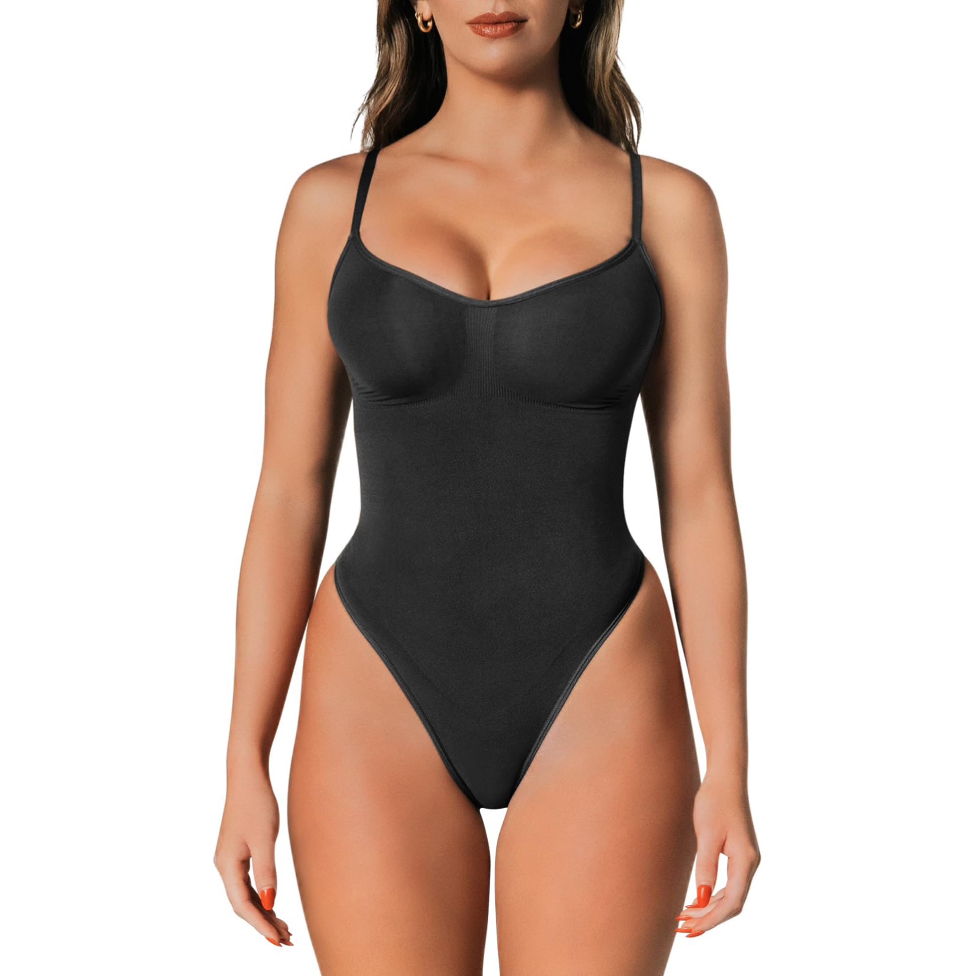 Shapewear Tummy Control Bodysuit Thong or Brief: Sculpting Shaper Tank Top Bodysuits & Snatched Waist Body Suit