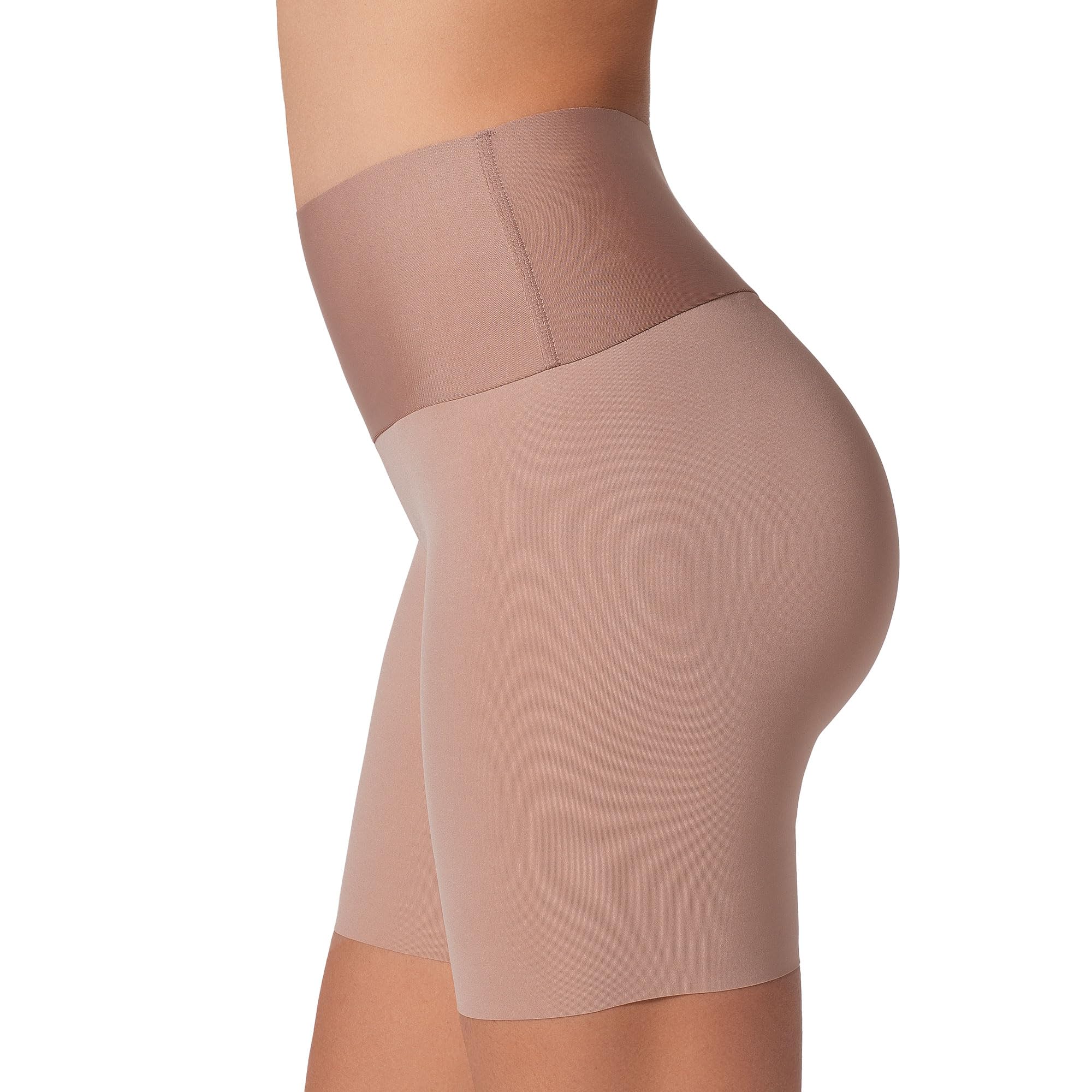 Leonisa Stay-in-Place Seamless Shorts for Women - High Waisted Shapewear Tummy Control