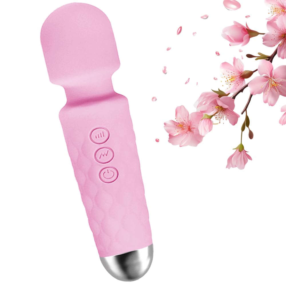Portable Cordless Massager -Relaxes Muscles Multiple Speeds and Modes - for Body and Back Foot （Rose Pink）
