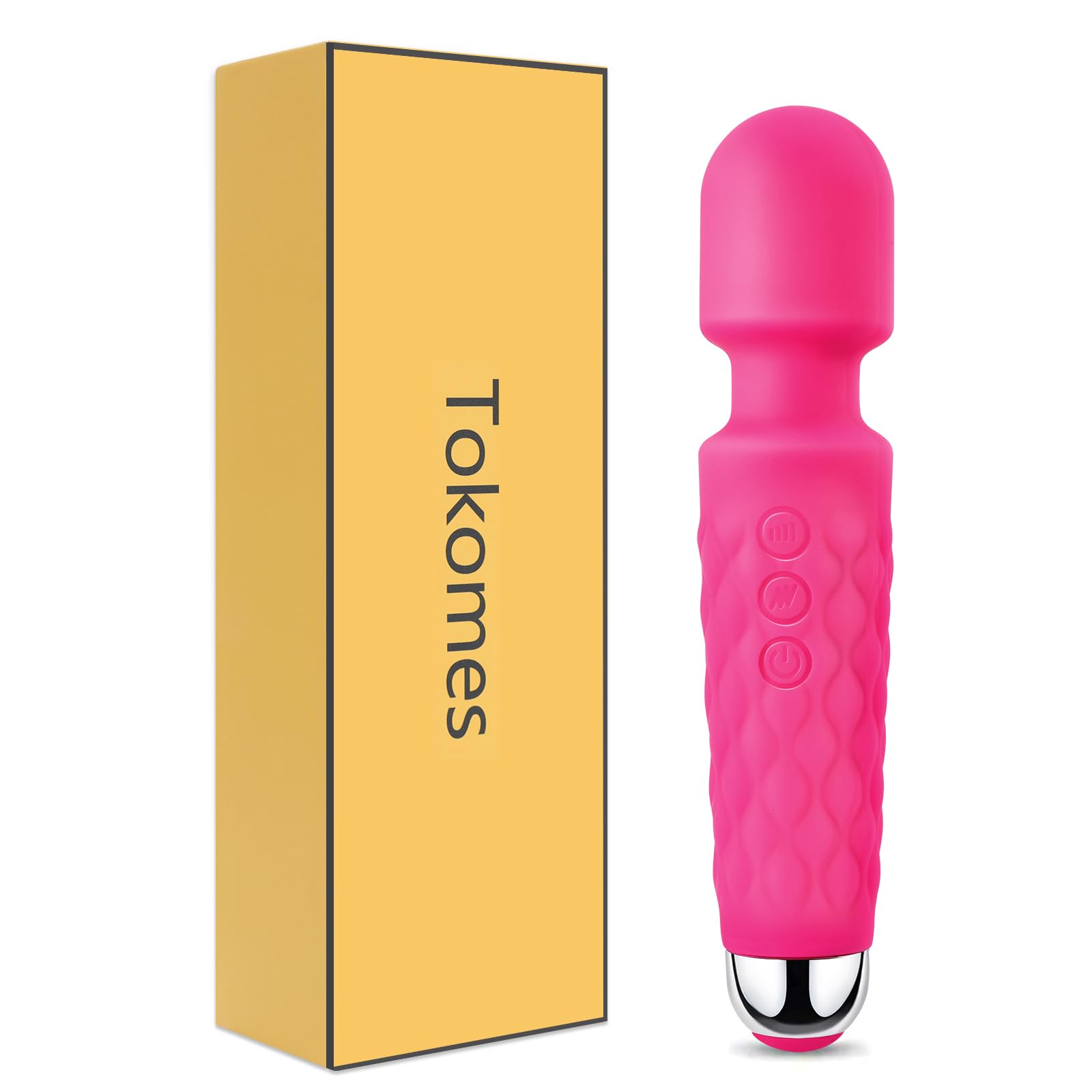Handheld Massager,Power Wand Wireless Rechargeable Vibrating Massager, Body Massaging for Woman and Back Neck Muscle Aches (Pink)