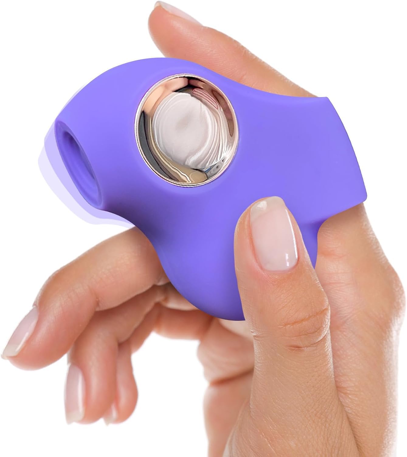 Handheld Cordless Mini Electric Massager Tool for Lip, Waterproof Type-C Rechargeable Massage 10 Vibration Speeds Safe Silicone Material for Neck Shoulder Back Lip Skin Muscle Tension Relief