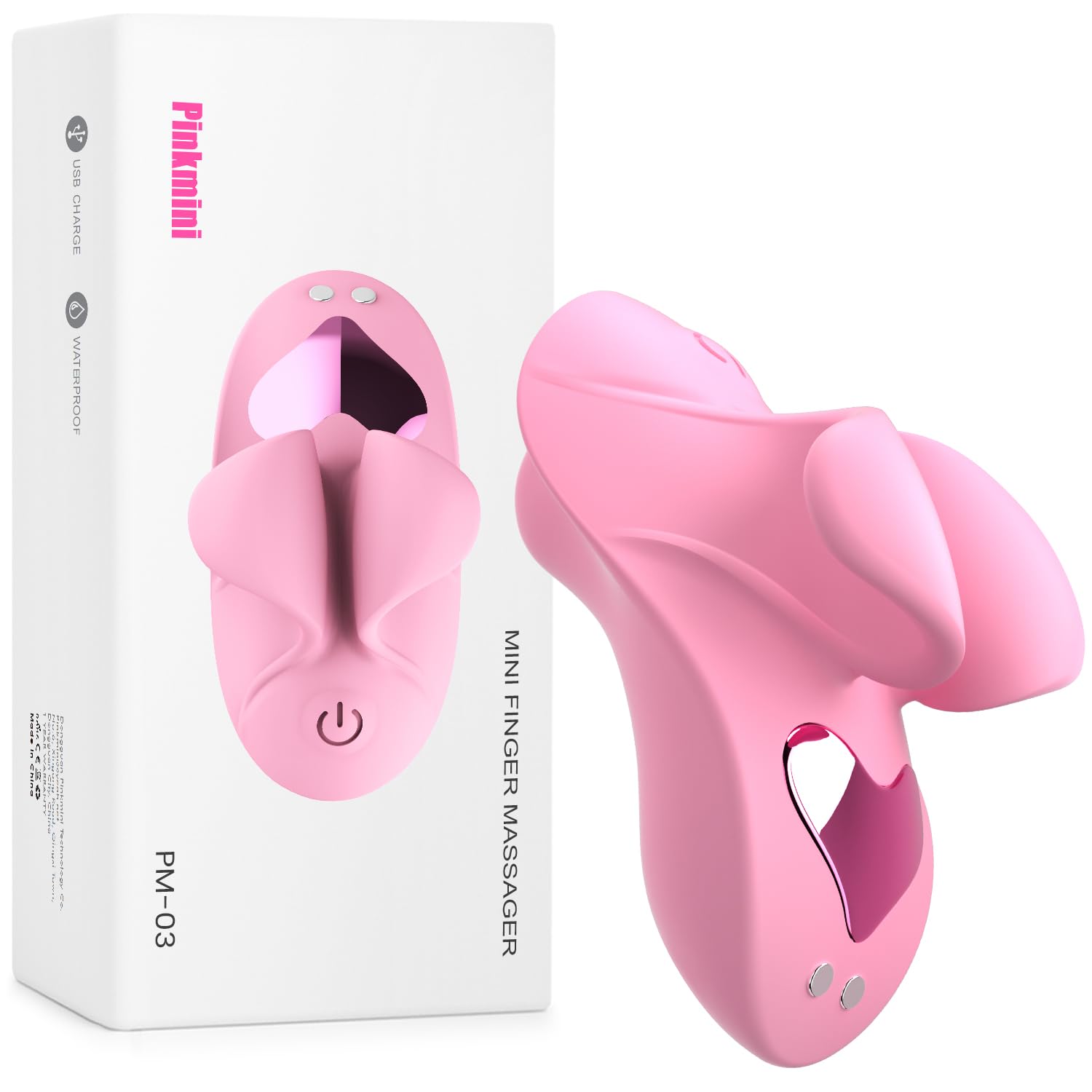 Portable Facial and Neck Massager, Waterproof Rechargeable Powerful Multifunctional Mini Massage Ball (Pink)