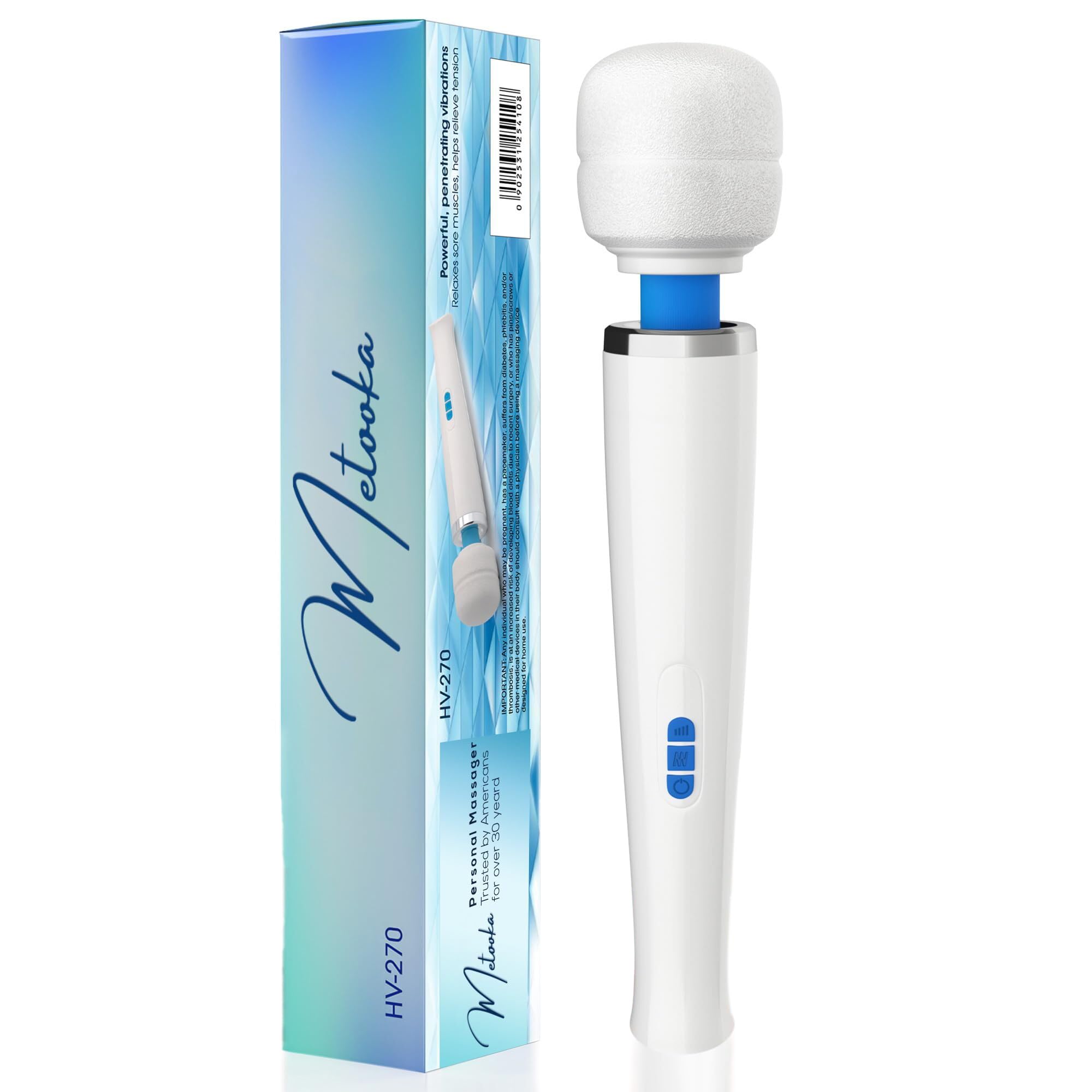 Therapeutic Cordless Massager - Powerful Massage Tool Handheld 8 Speeds 20 Patterns - Rechargeable Hand Massagers for Sore Muscles - Hand Held Massage Tool for Neck & Back