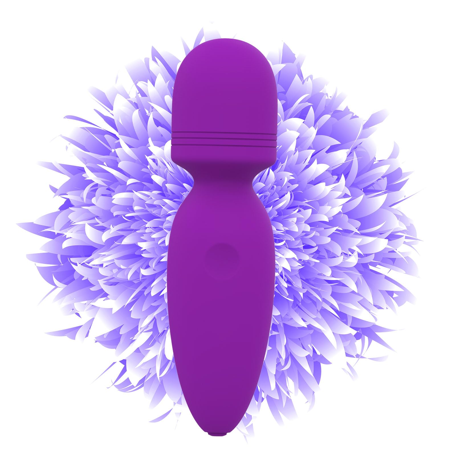 Portable mini Back Bullet Massager Waterproof Rechargeable Body Small Massager Fatigue Relieving Muscle Massager (Purple)
