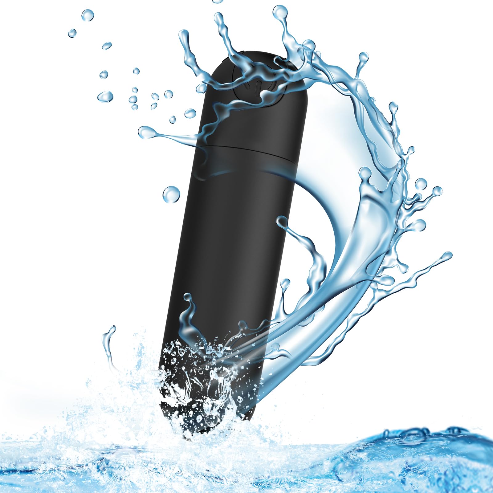 Percussion Handheld Electric Back Massager - Rechargeable&Waterproof Handheld Deep Tissue Neck Back Massager（Black）