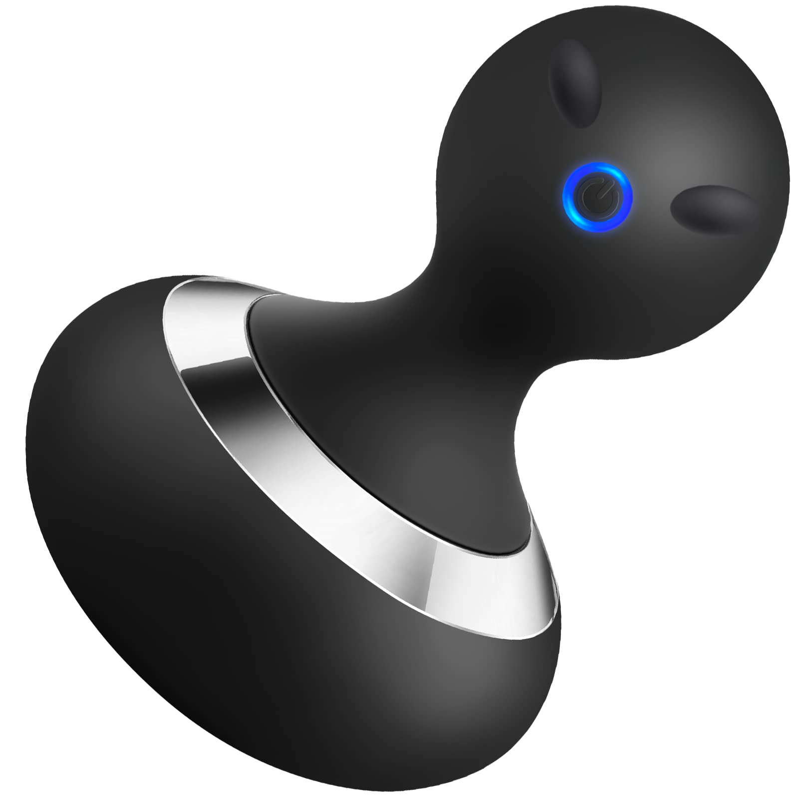 Cordless Electric Massager with 10 Powerful Vibrations, Rechargeable Handheld Neck Massager (Black)