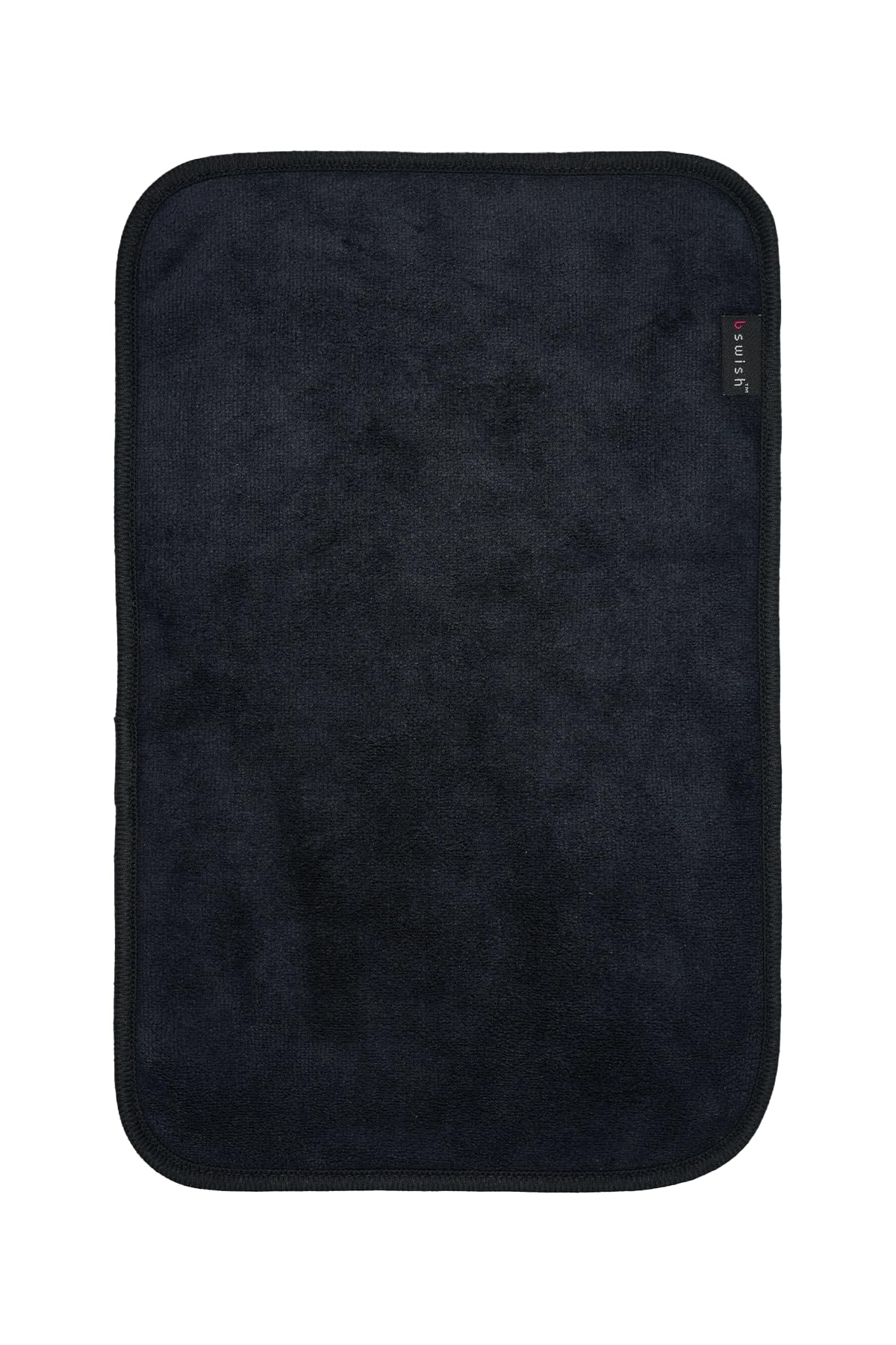 B Swish After Sex Towel - Ultra-Soft Cleansing Microfiber Towel, Lightweight and Highly Absorbent, Quick Dry, Machine Washable, Ideal for Lubes, Massage Oils and Body Fluids - Hand Size, Black, 13x8in
