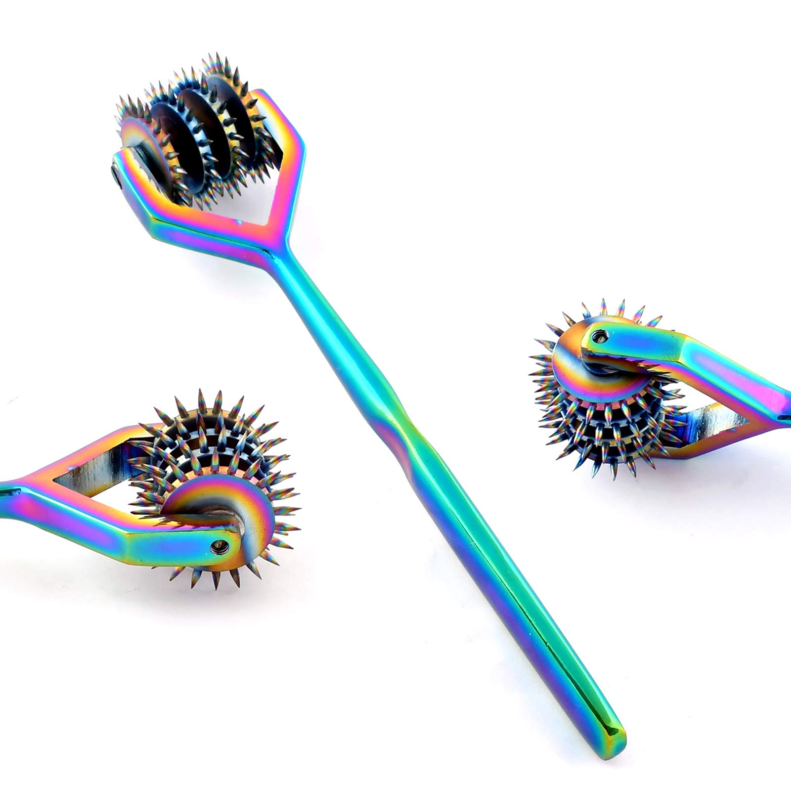 Wartenberg Wheel - Strong Sensation Pinwheel (4 Head) Rainbow Color for Educational Use