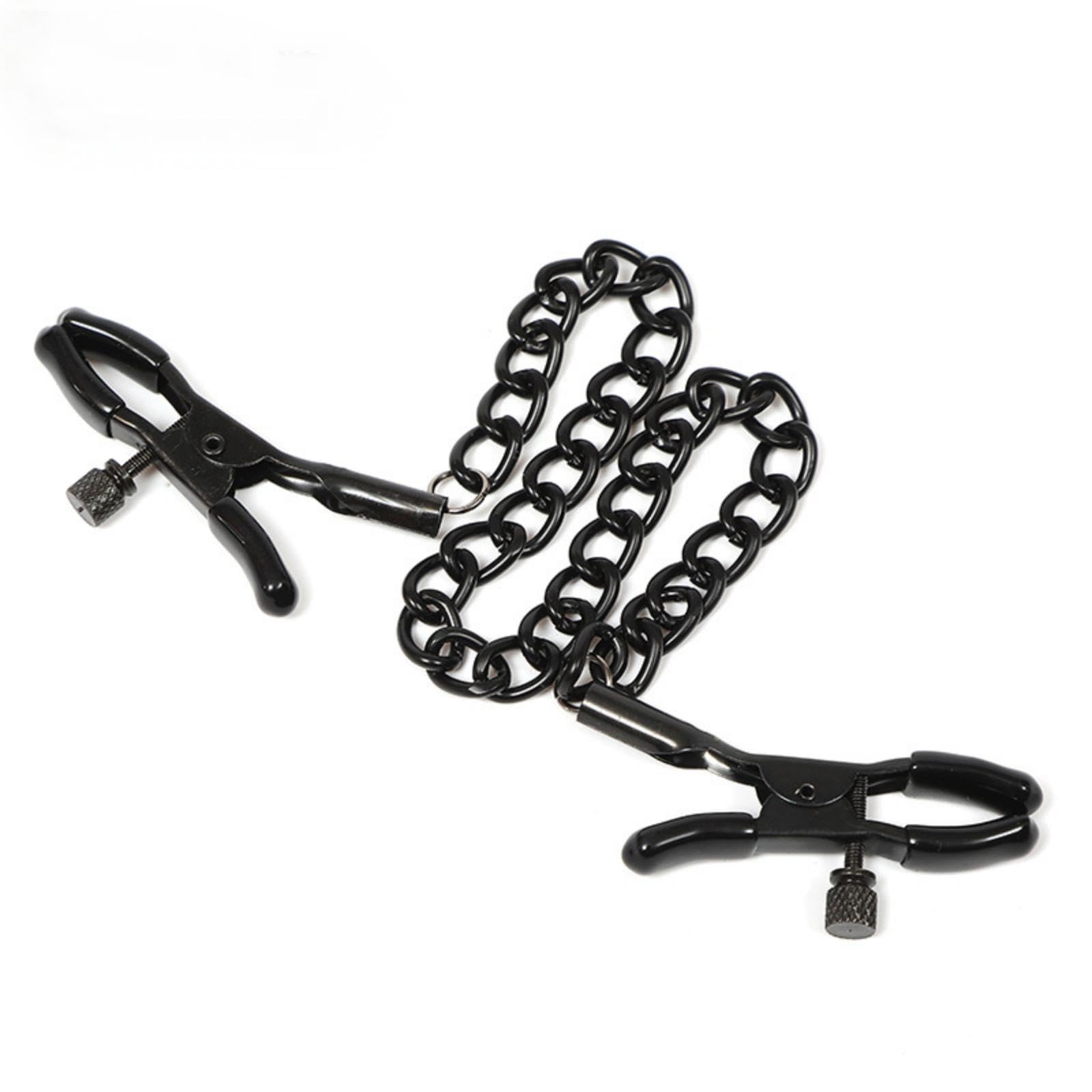 Adjustable Metal Chain Nipple Clamps Body Jewelry for Women Non Piercing Nipple Ring Body Clamps Body Chain Jewelry