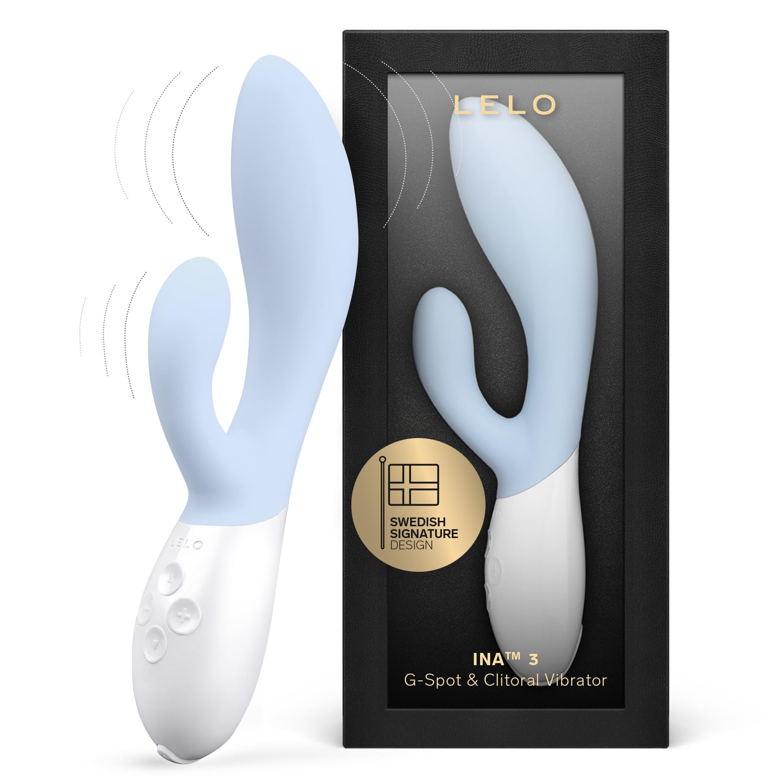 LELO INA 3 G Spot Rabbit Vibrator, Clitoral Rabbit Vibrator for Women with 10 Vibrating Modes and Waterproof Design, Sex Toys for Women, Rabbit Toys for Womens Pleasure, Seafoam