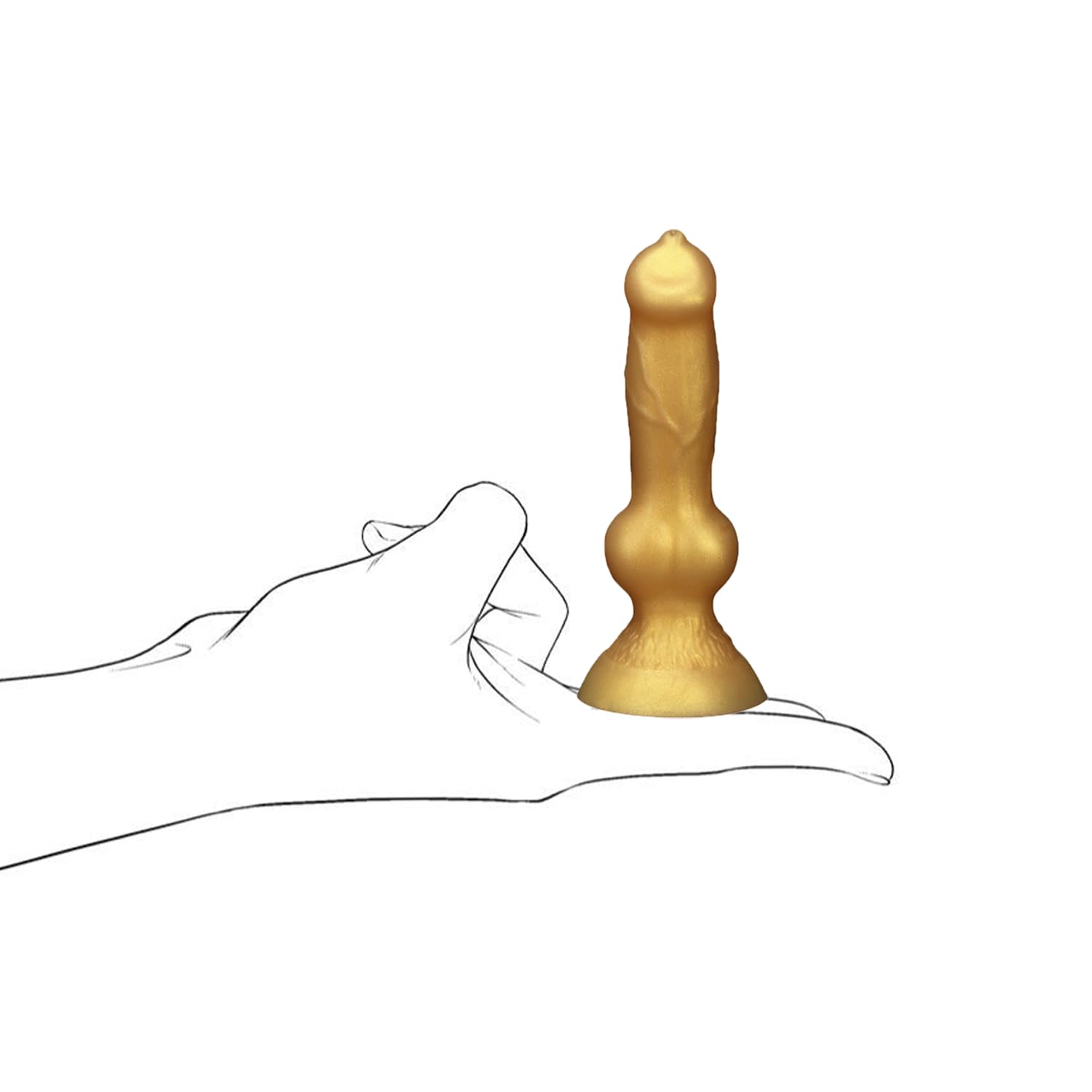 3.85 Inch Mini Knot Dildo Animal Dog Dildo Sex Toys, Small Slim Knotted Dildo Fantasy Realistic Dildos for G Spot Stimulation, Strong Suction Cup Anal Plug Adult Sex Toy for Women Man Couple Pleasure