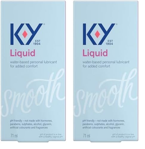 K-Y Water Based Lube Liquid 2.4 fl oz Adult Toy Friendly Personal Lubricant for Couples, Men, Women, Massage Pleasure Enhancer, Vaginal Moisturizer, pH Balanced, Paraben Free, Latex Condom Compatible