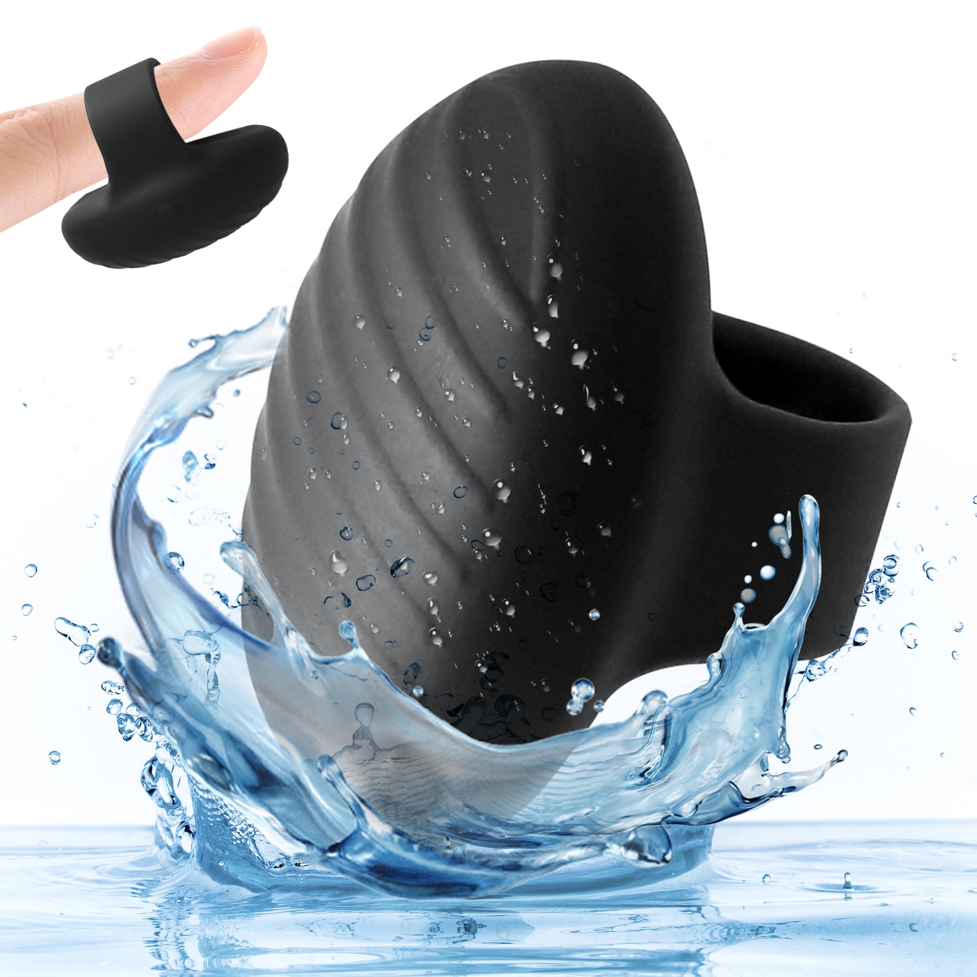Sex Toys Finger Vibrator Mini Clitoral Stimulation Facial Eye Skin Care Tools 10 Vibration Modes Rechargeable Portable Silicone Massage Body Relax Set Muscles Tighten Anti-Aging Relieve Dark Circles