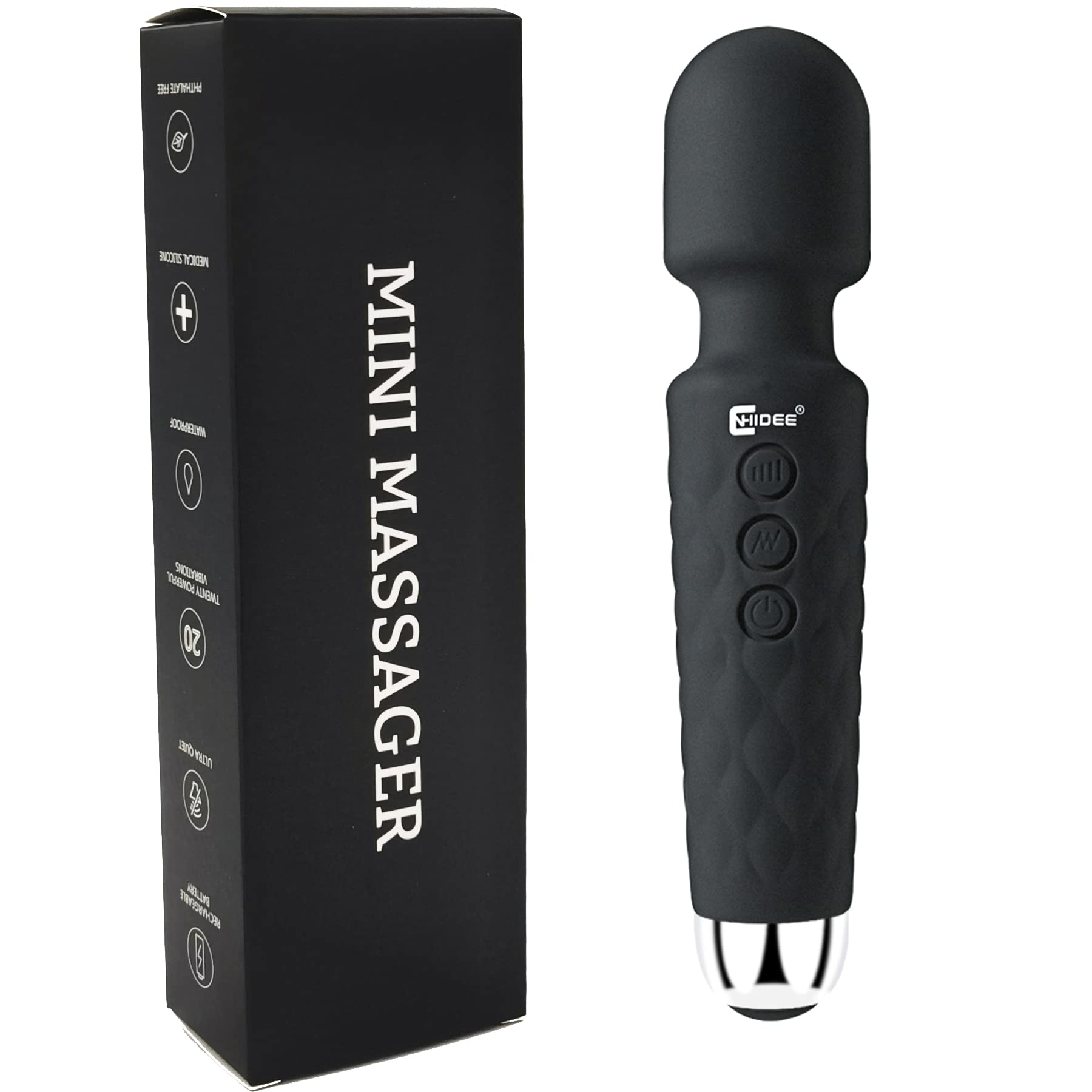 Vibrator Wand Massager Personal Massager for Women,Adult Toys Mini Back Massager Woman Waterproof Rechargeable Handheld 20 Vibration Patterns 8 Speeds Relief Muscle Shoulder Recovery Relieves