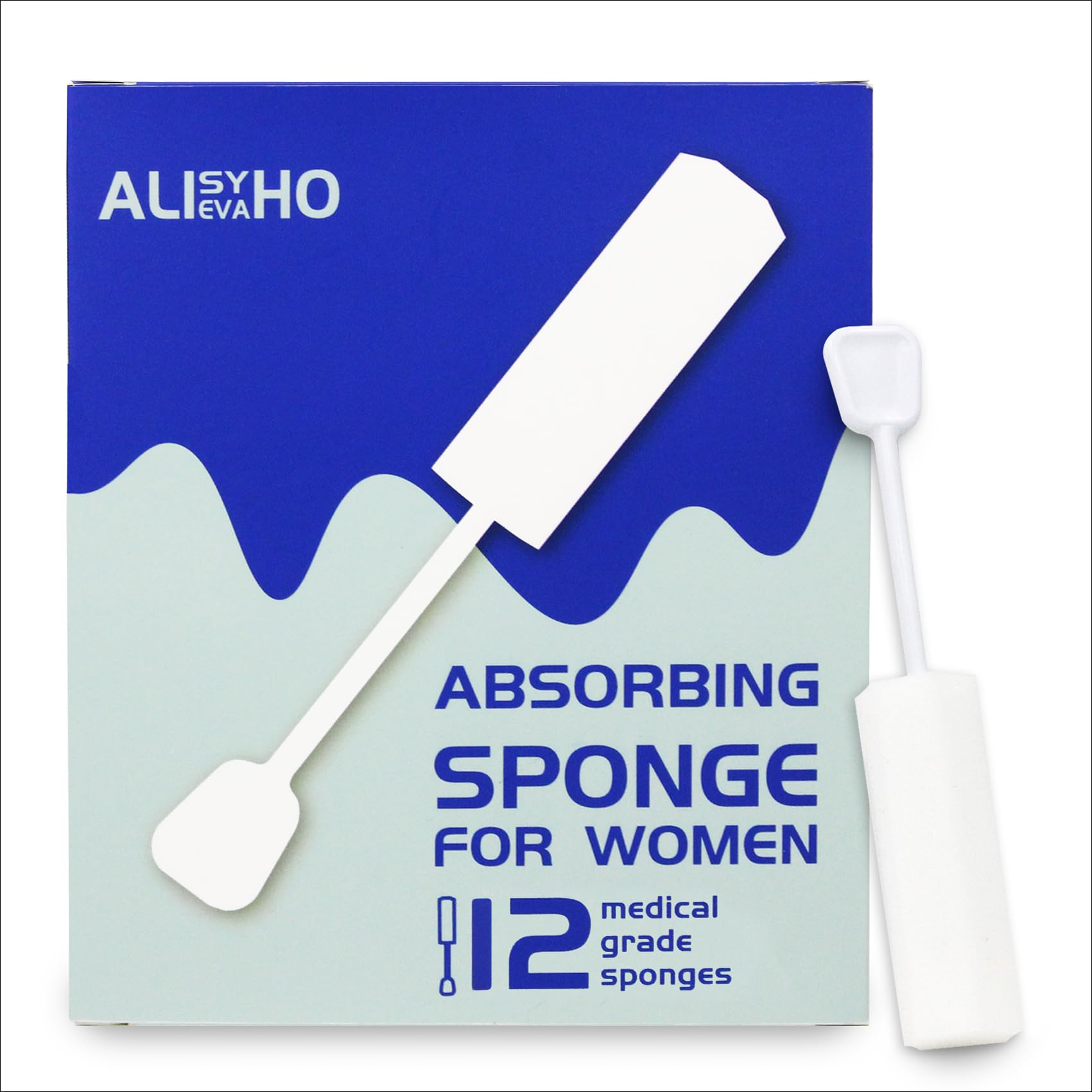 [12 Pack] Drip Sticks for Females Sterile Absorbing Cleanup Sponges for Feminine Care-Dripstick Soft and Comfortable Individually Packaged - Awkward Essentials - Swizzle Stick