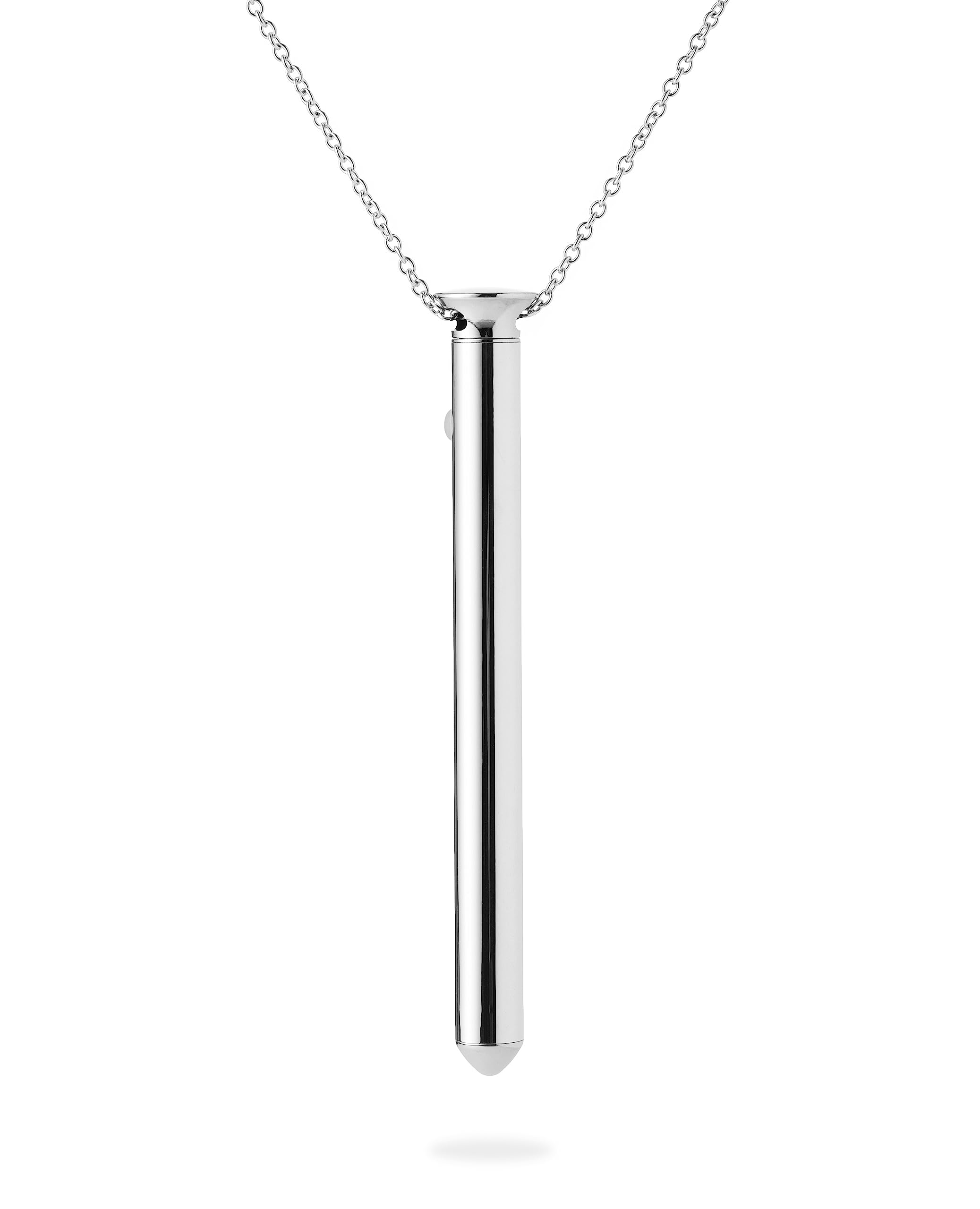 Crave Vesper Original Vibration Necklace | Wearable Sex Toys Vibrating Necklace for Adults | Luxury Adult Toys & Adult Toy Accessories, Silver