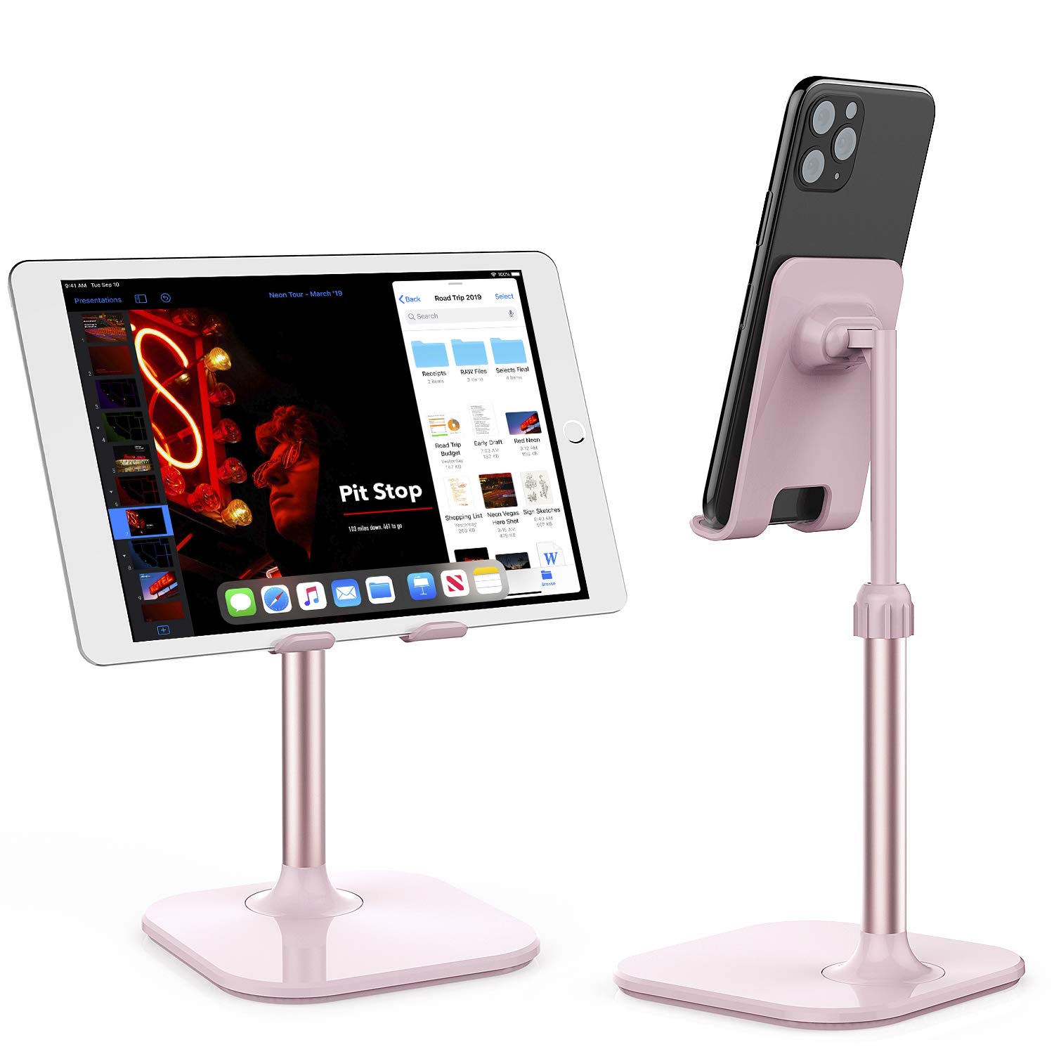 Doboli Cell Phone Stand, Phone Stand for Desk, Phone Holder Stand Compatible with iPhone and All Mobile Phones Tablet, Gifts for Adults Women Men Mom Wife, Pink