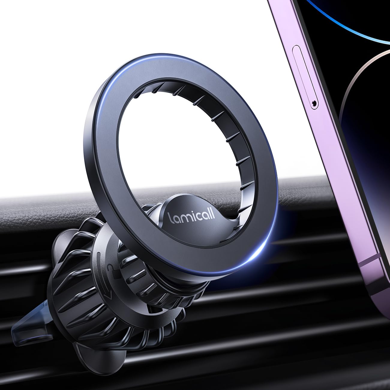 Lamicall for MagSafe Car Mount - [20 Super Magnets] Magnetic Car Phone Mount, Air Vent Phone Holder Car, Hands Free Cell Phone Holder Clip Car Accessories fit iPhone 16 15 14 13 Pro Plus Max