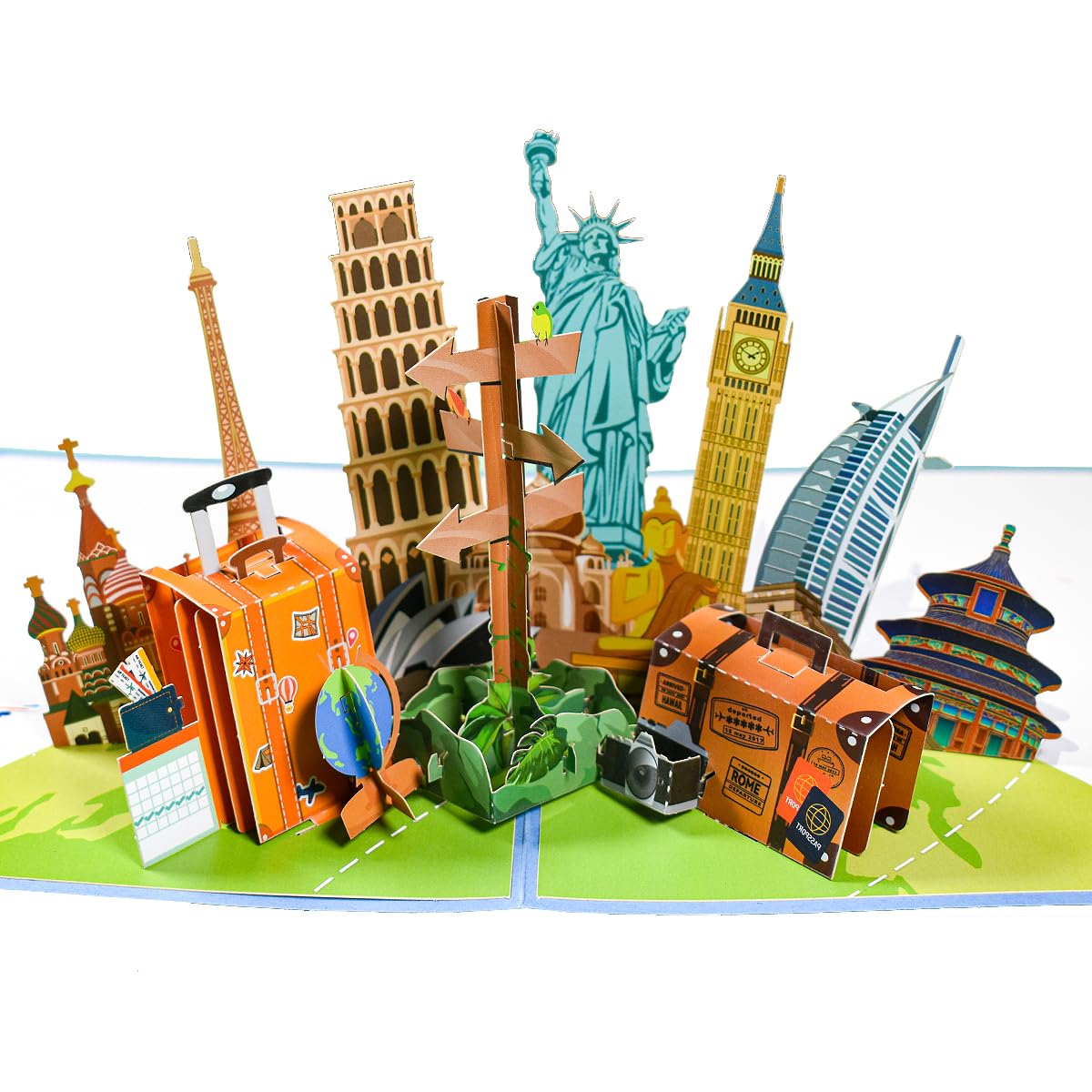 Travel Pop Up Card, Pop Up Card for Travel Lover, Holiday Travel Voucher, 3D Retirement Card, Birthday Greeting Card-for Travel Lover.