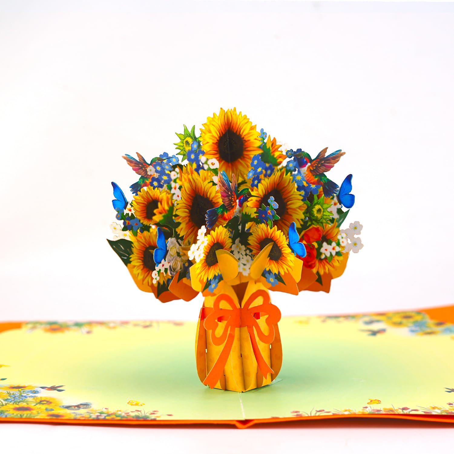 Sunflower Bouquet Pop Up Card - Birthday, Mother's Day, Anniversary, and All Occasion Greeting Card
