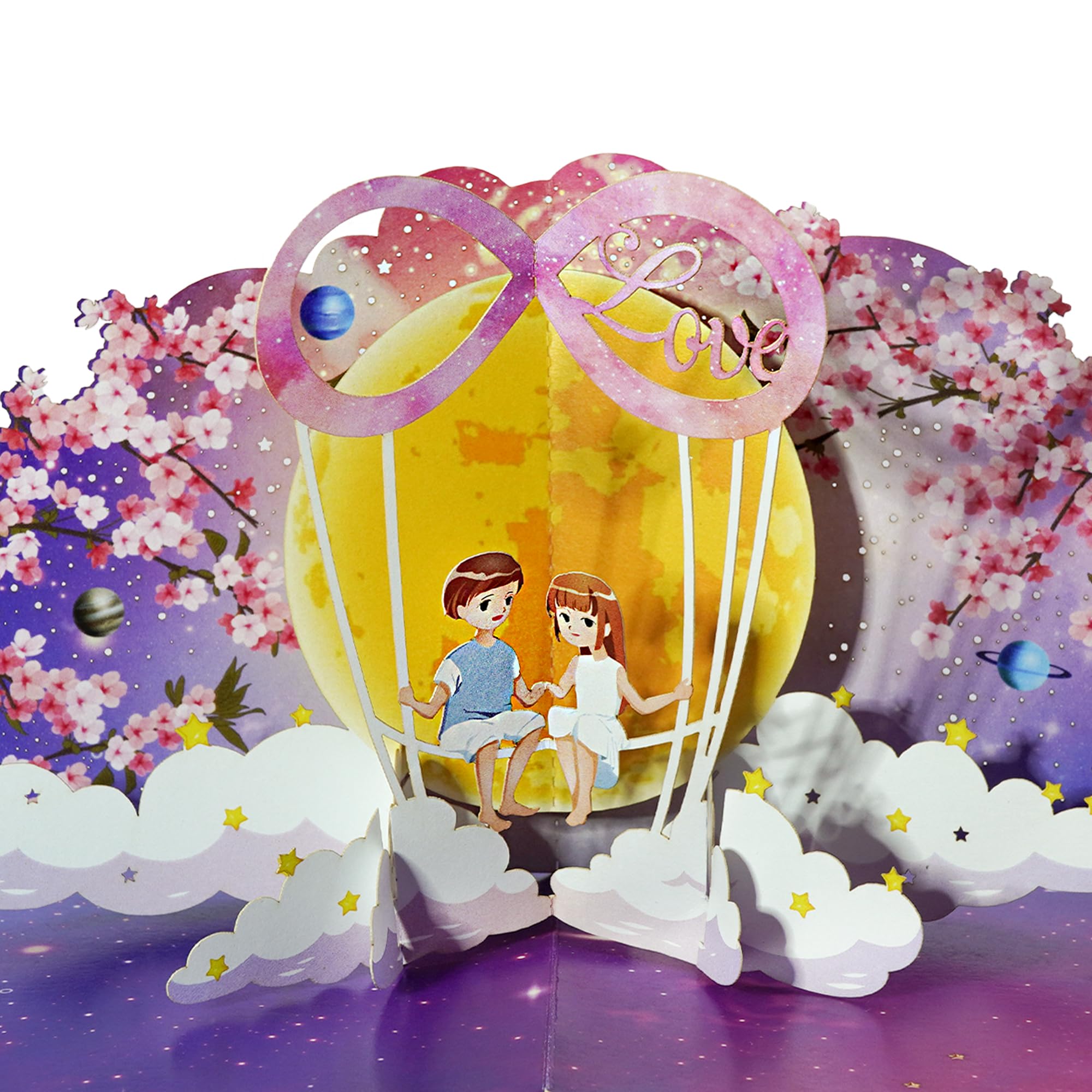 Enchanting Eternal Love Pop Up Card - Premium Handcrafted 3D Greeting Card - Mesmerizing Valentine's Day, Anniversary, Wedding Design - Captivating Gift for Couples, Girlfriend, Boyfriend (Romantic...