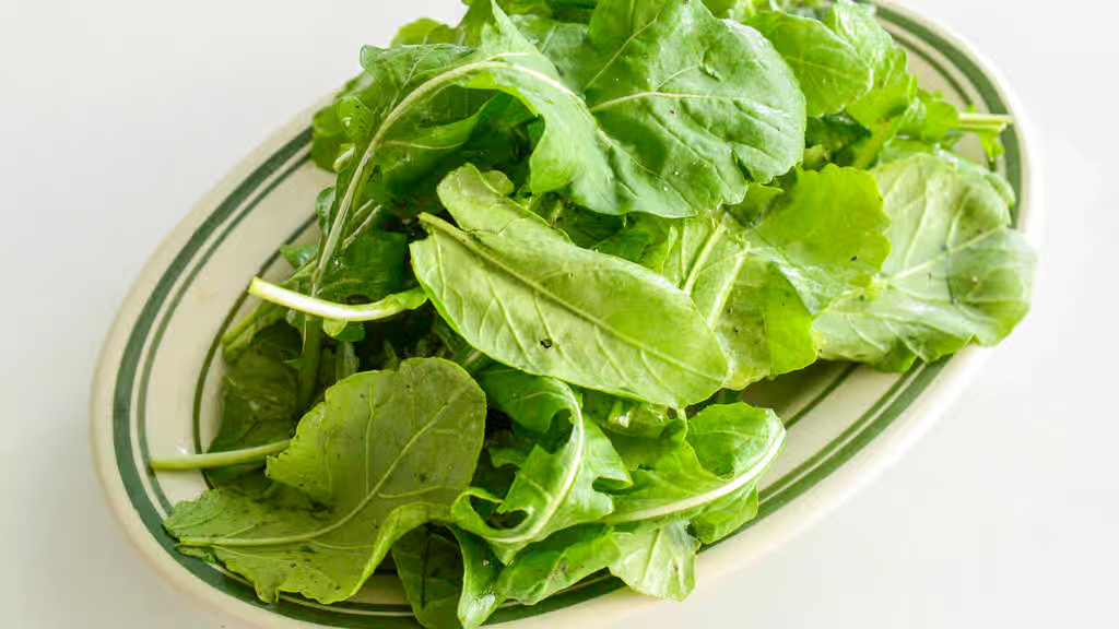 arugula, lemon, olive oil