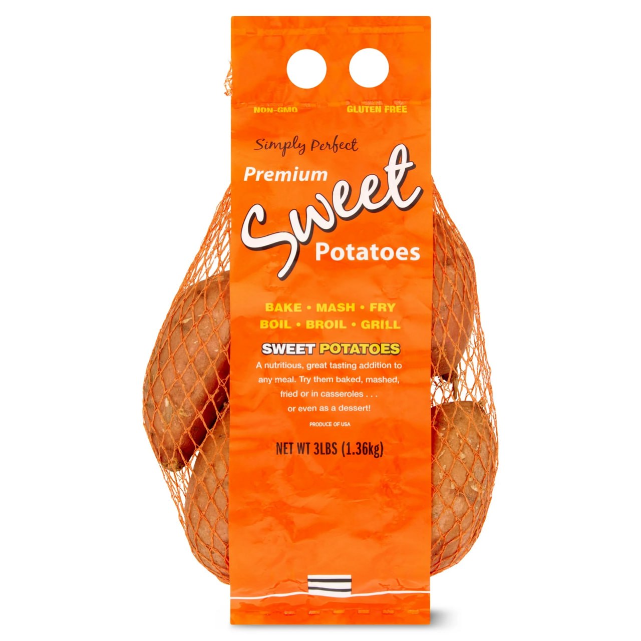 Sweet Potatoes Whole Fresh, 3 lb Bag $3.60